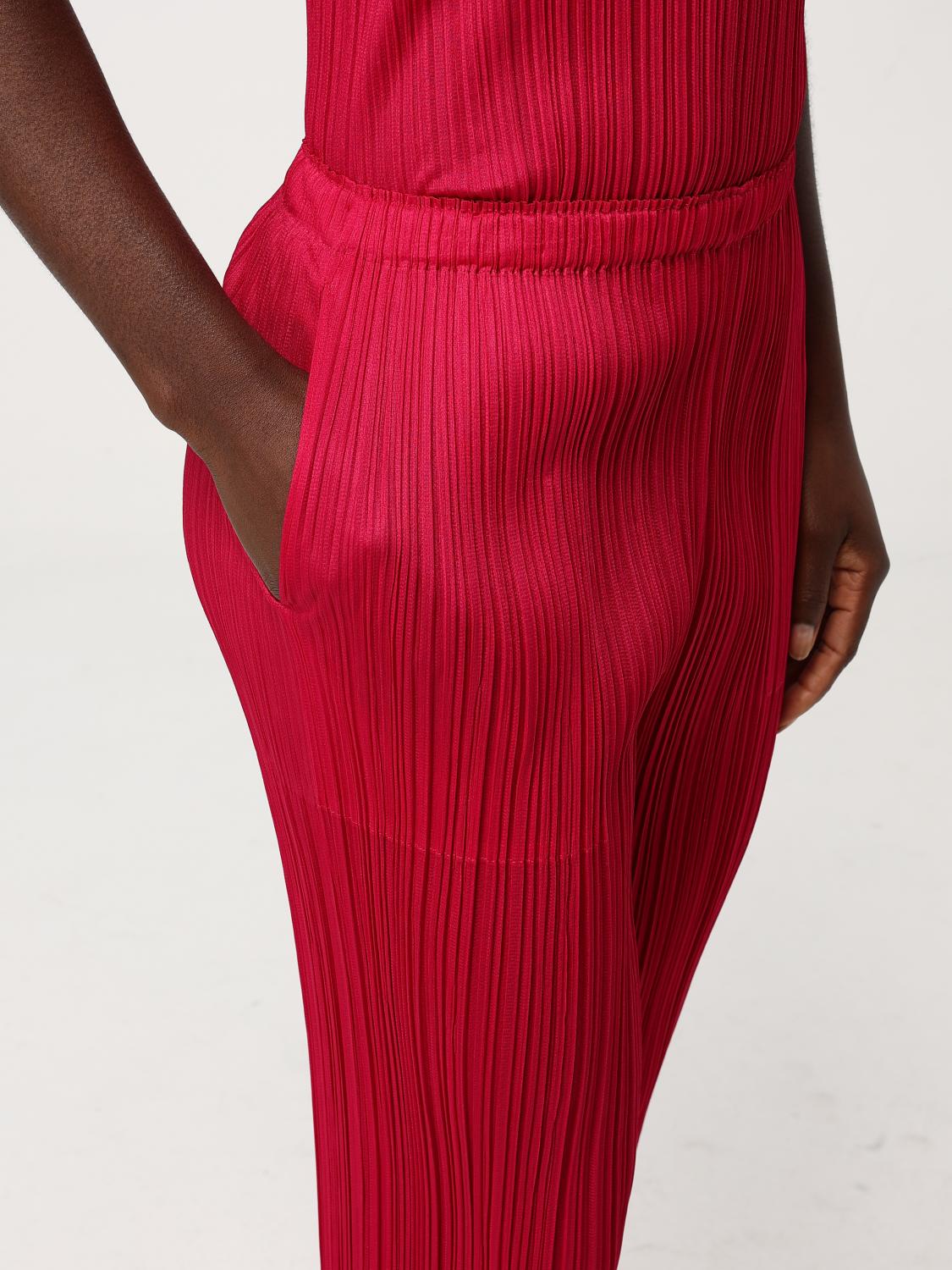 PLEATS PLEASE ISSEY MIYAKE PANTALÓN: Jersey mujer Pleats Please Issey Miyake, Rojo - Img 5