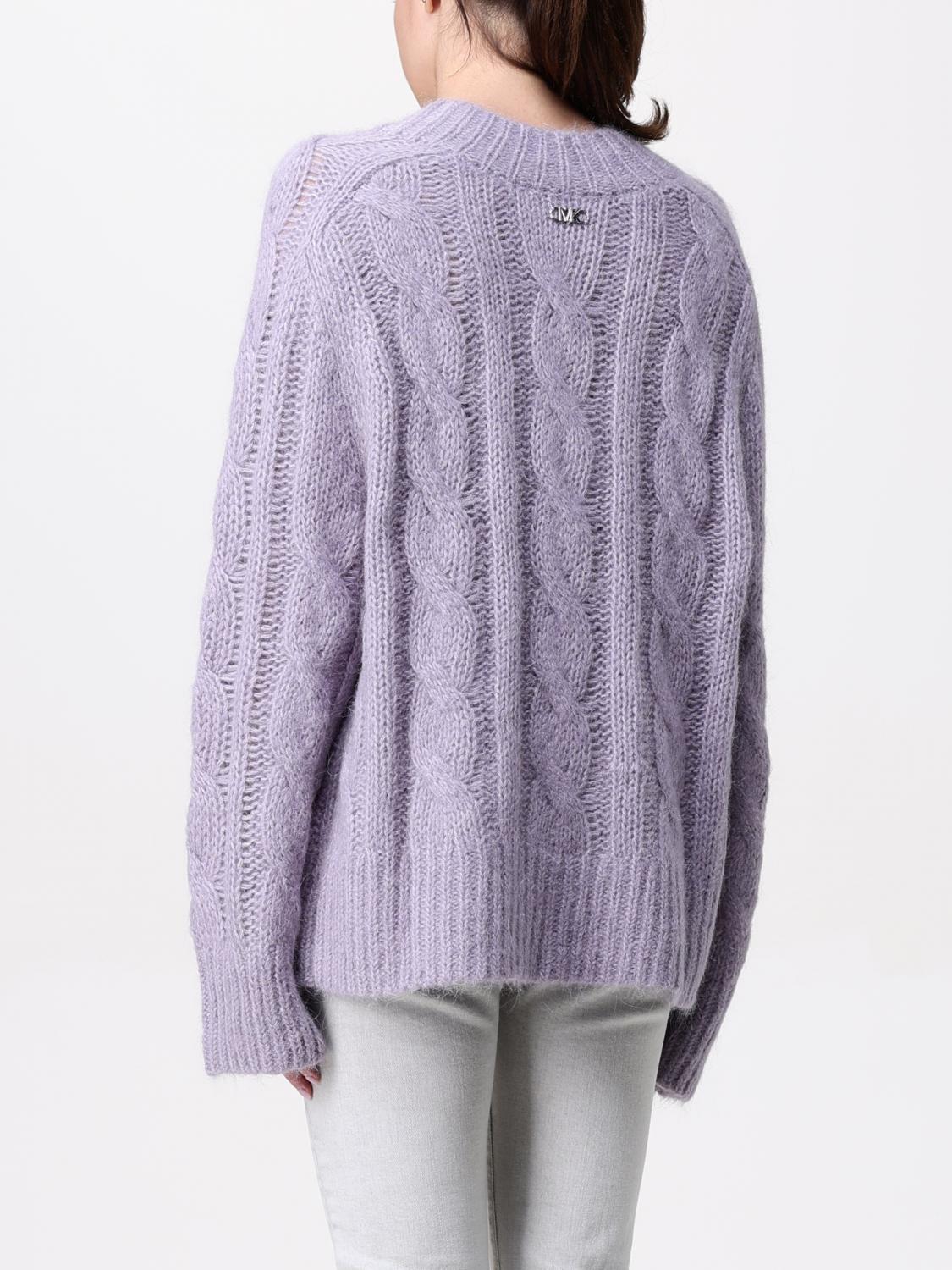 MICHAEL MICHAEL KORS MAGLIA: Pullover Michael Kors in misto lana tricot , Viola - Img 2