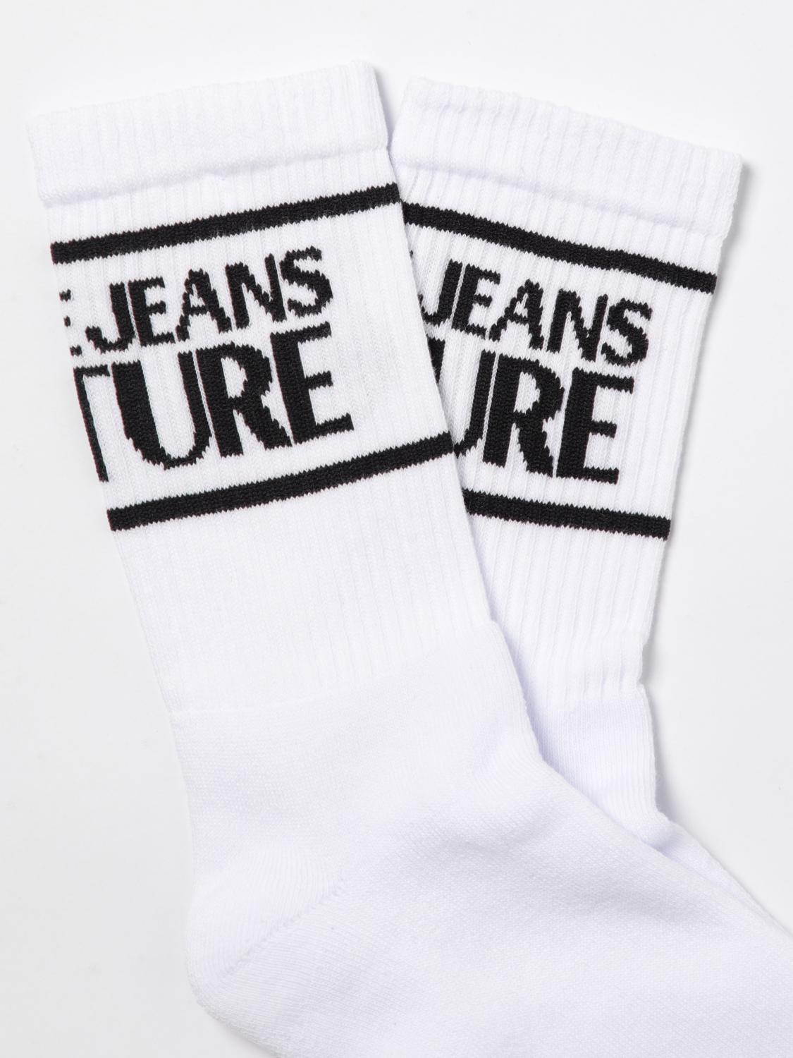 VERSACE JEANS COUTURE SOCKS: Socks woman Versace Jeans Couture, White - Img 2