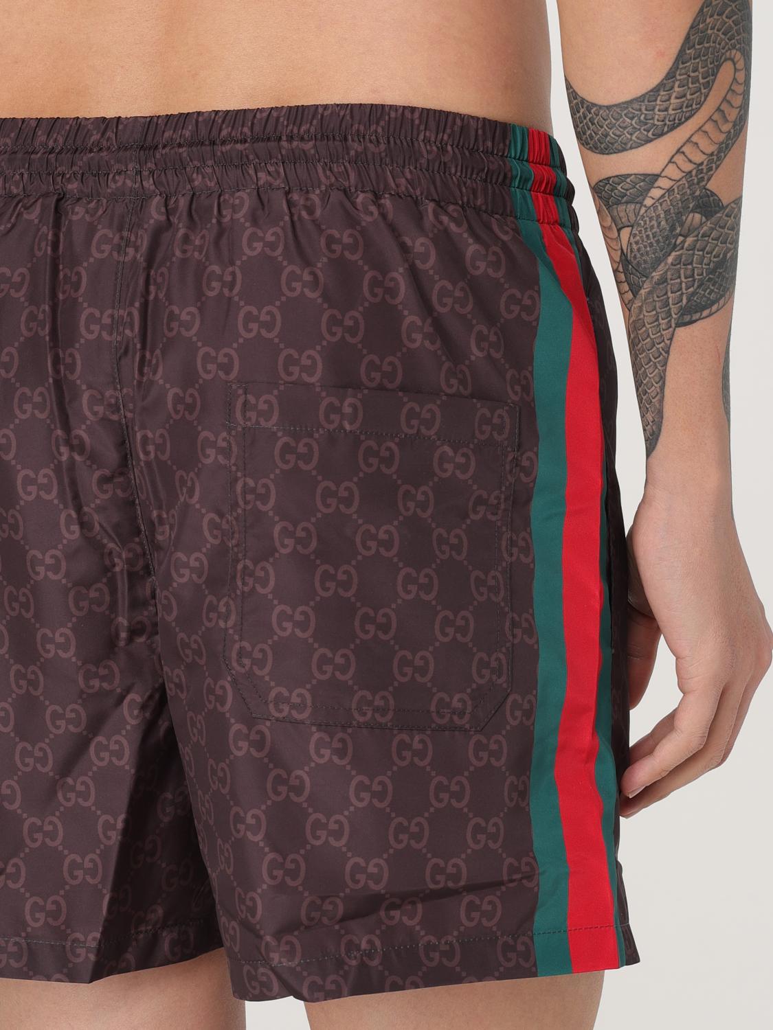 GUCCI SWIMSUIT: Swimsuit men Gucci, Brown - Img 4