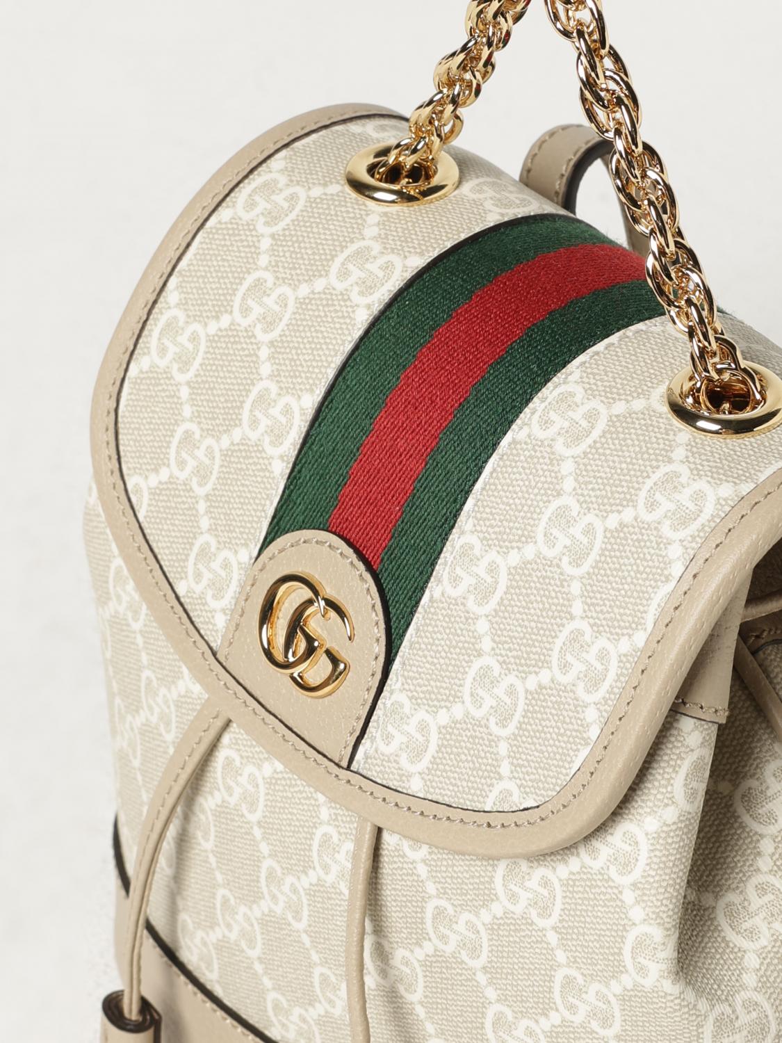 GUCCI BACKPACK: Backpack woman Gucci, Brown - Img 4