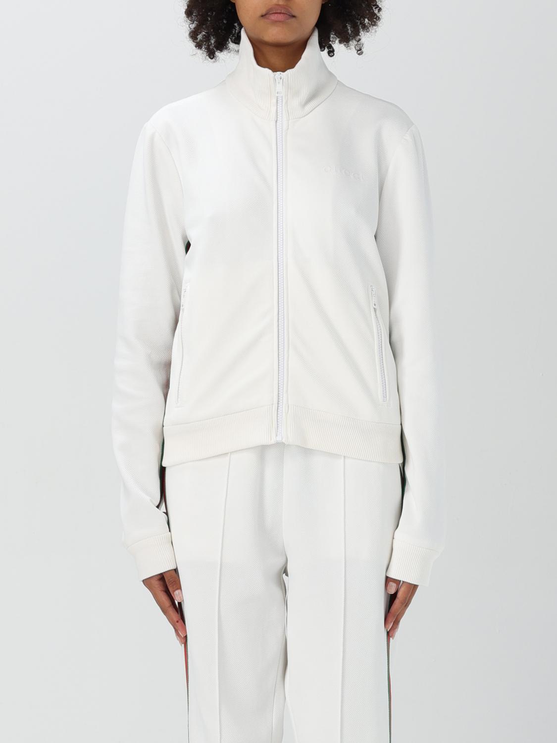 GUCCI FELPA: Felpa Gucci in misto cotone stretch , Bianco - Img 1