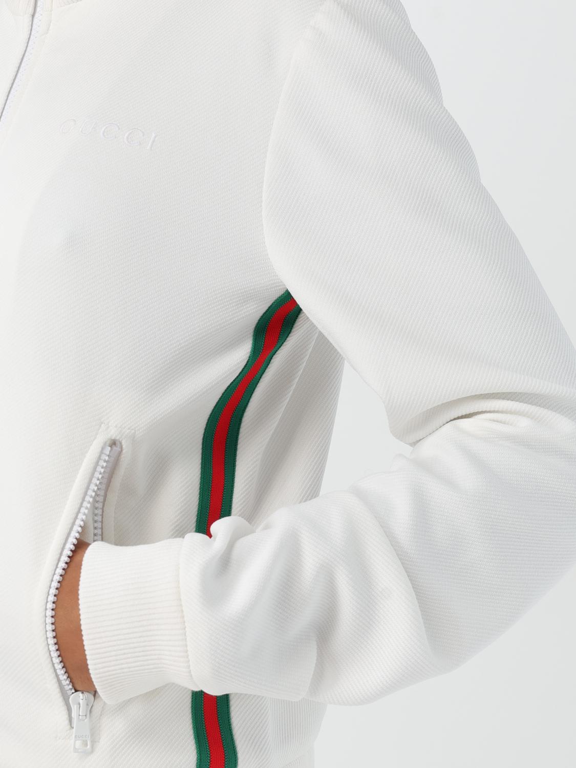 GUCCI FELPA: Felpa Gucci in misto cotone stretch , Bianco - Img 5