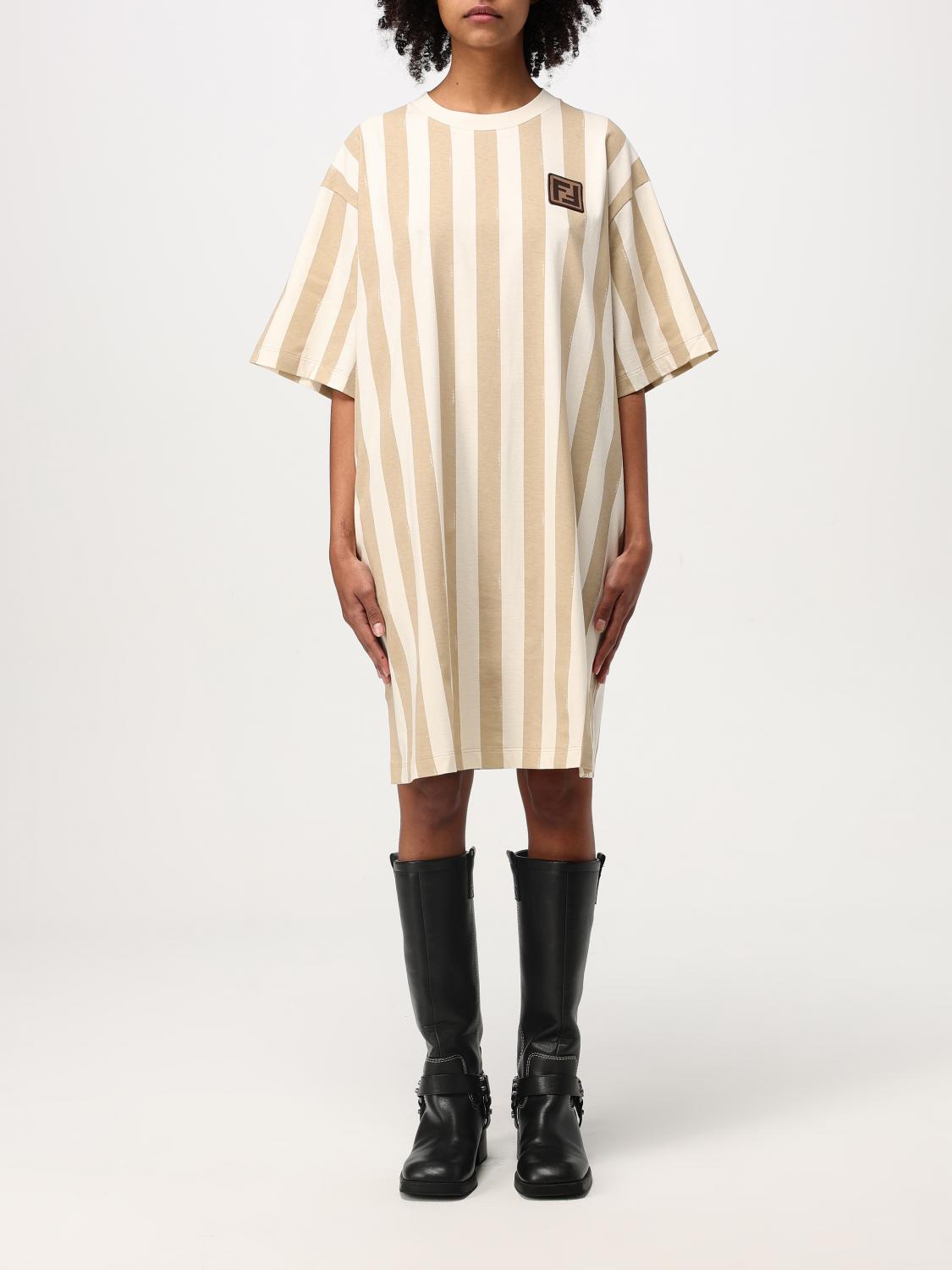 FENDI DRESS: Dress woman Fendi, Beige - Img 1