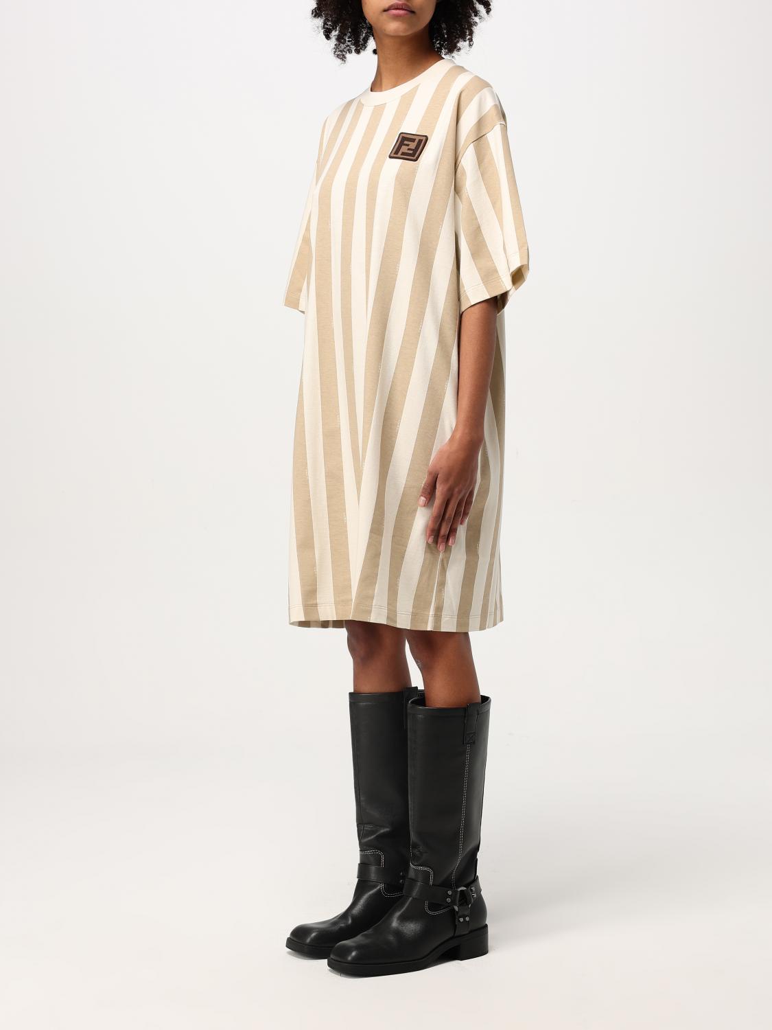 FENDI DRESS: Dress woman Fendi, Beige - Img 3