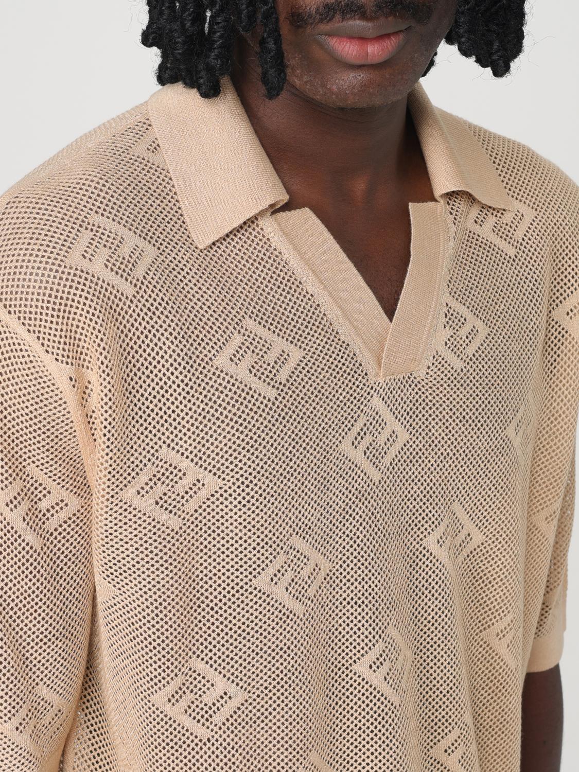 FENDI POLO SHIRT: T-shirt men Fendi, Brown - Img 4