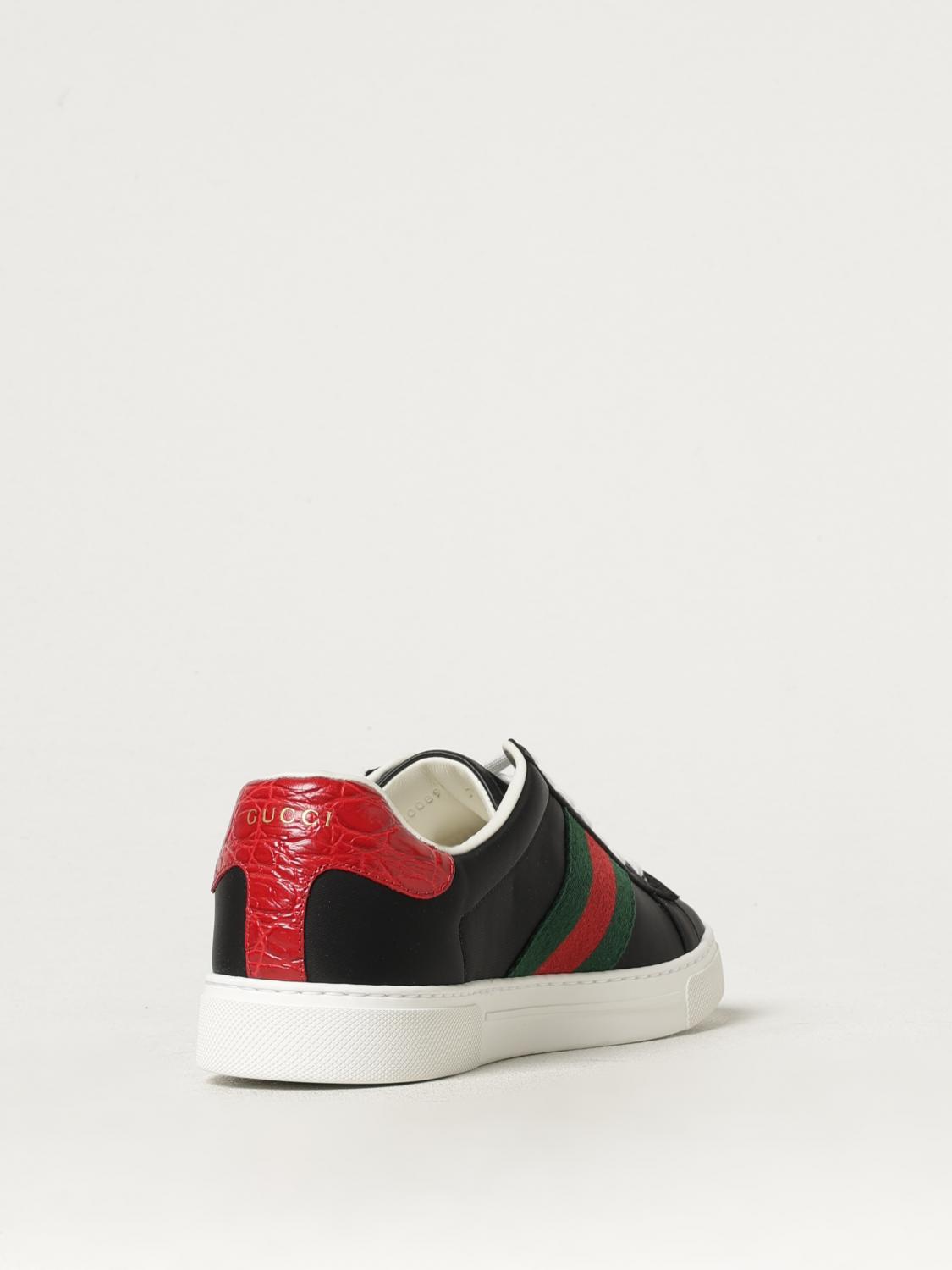 GUCCI SNEAKERS: Sneakers Ace Gucci in nylon , Nero - Img 3