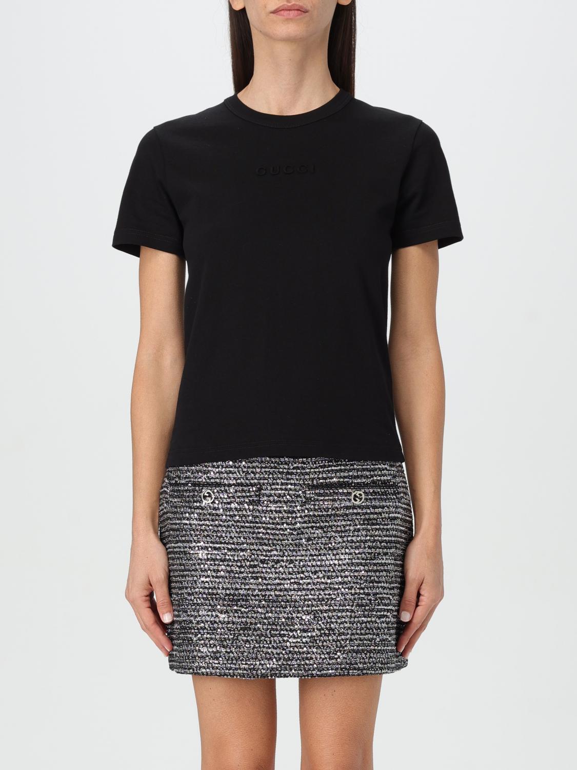 GUCCI T-SHIRT: T-shirt woman Gucci, Black - Img 1