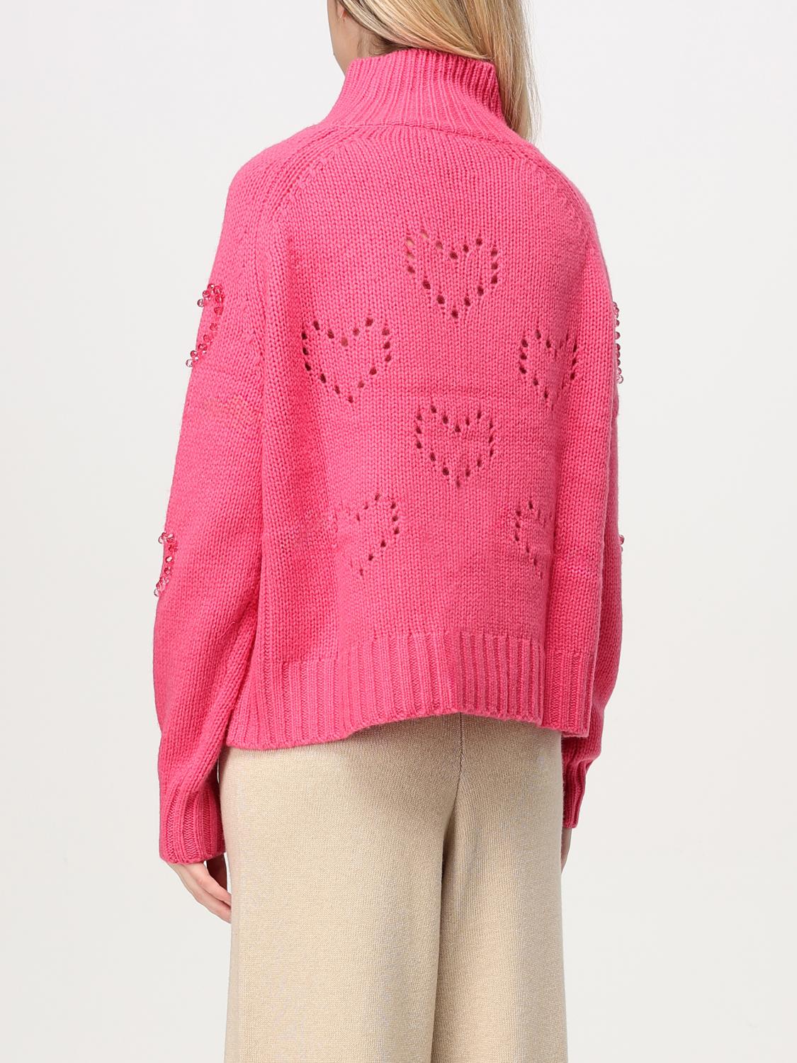 MC2 SAINT BARTH MAGLIA: Pullover MC2 Saint Barth in misto lana , Fuxia - Img 2