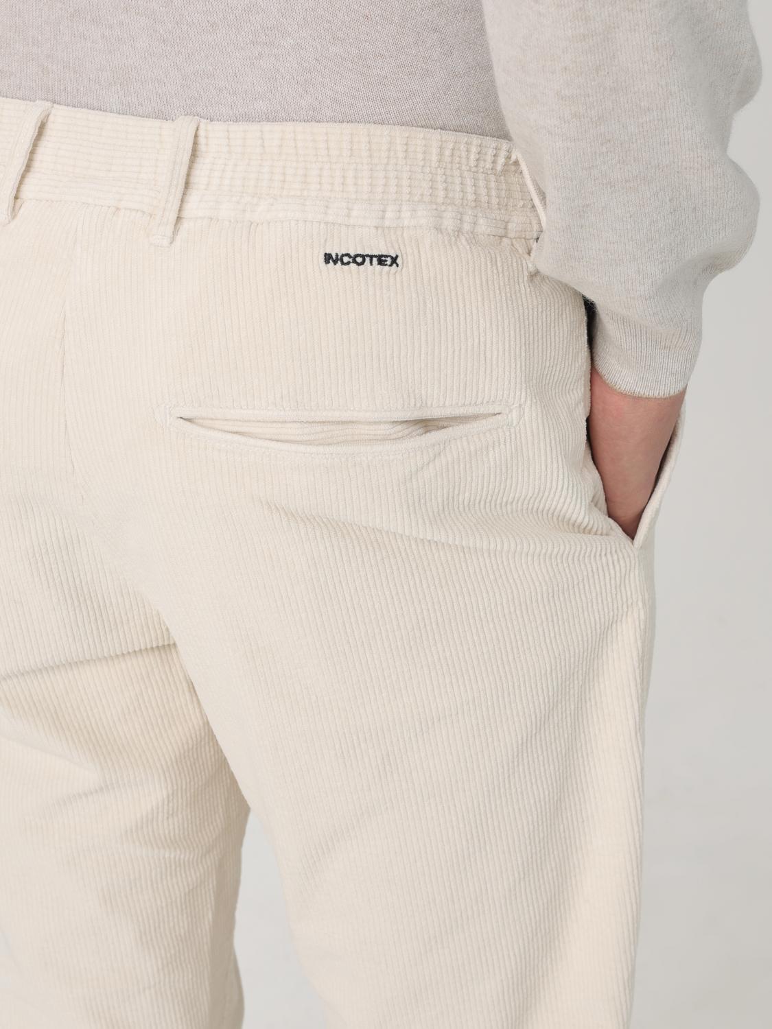 INCOTEX PANTS: Pants men Incotex, Cream - Img 3