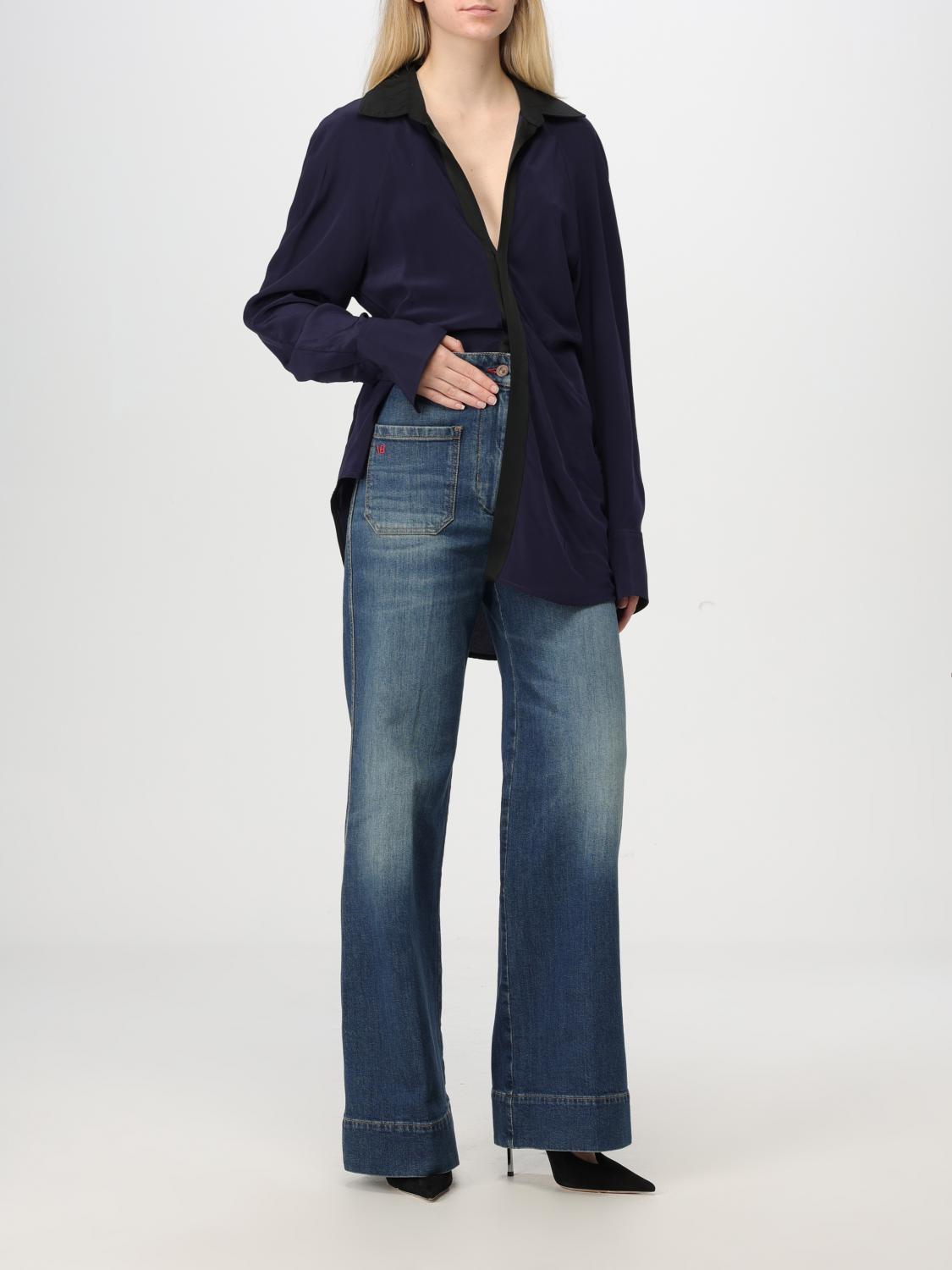 VICTORIA VICTORIA BECKHAM SHIRT: Top woman Victoria Victoria Beckham, Blue - Img 2