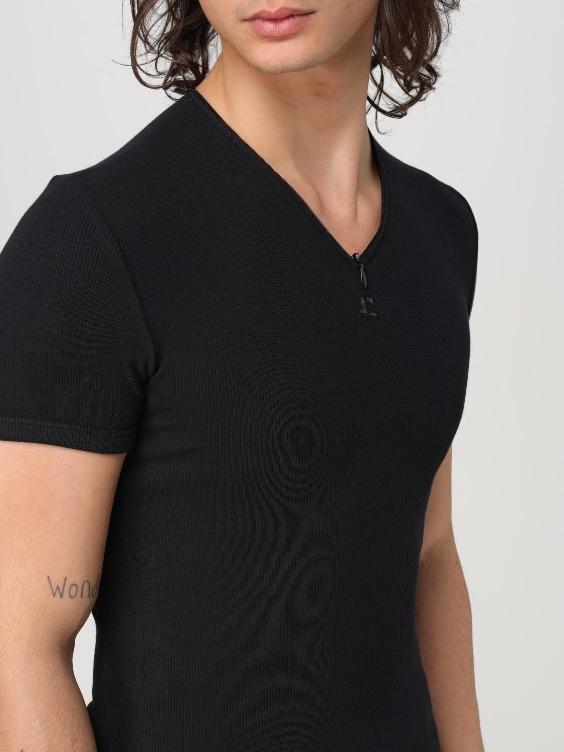 COURRÈGES T-SHIRT: T-shirt Courrèges in cotone a costine , Nero - Img 5