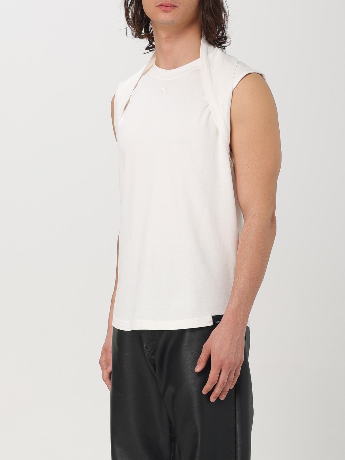 COURRÈGES TANK TOP: Courrèges men's tank top, White - Img 4