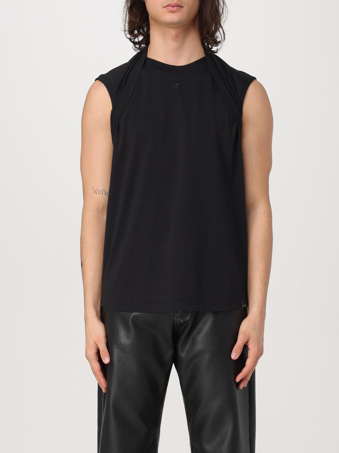 COURRÈGES TANK TOP: Courrèges men's tank top, Black - Img 1