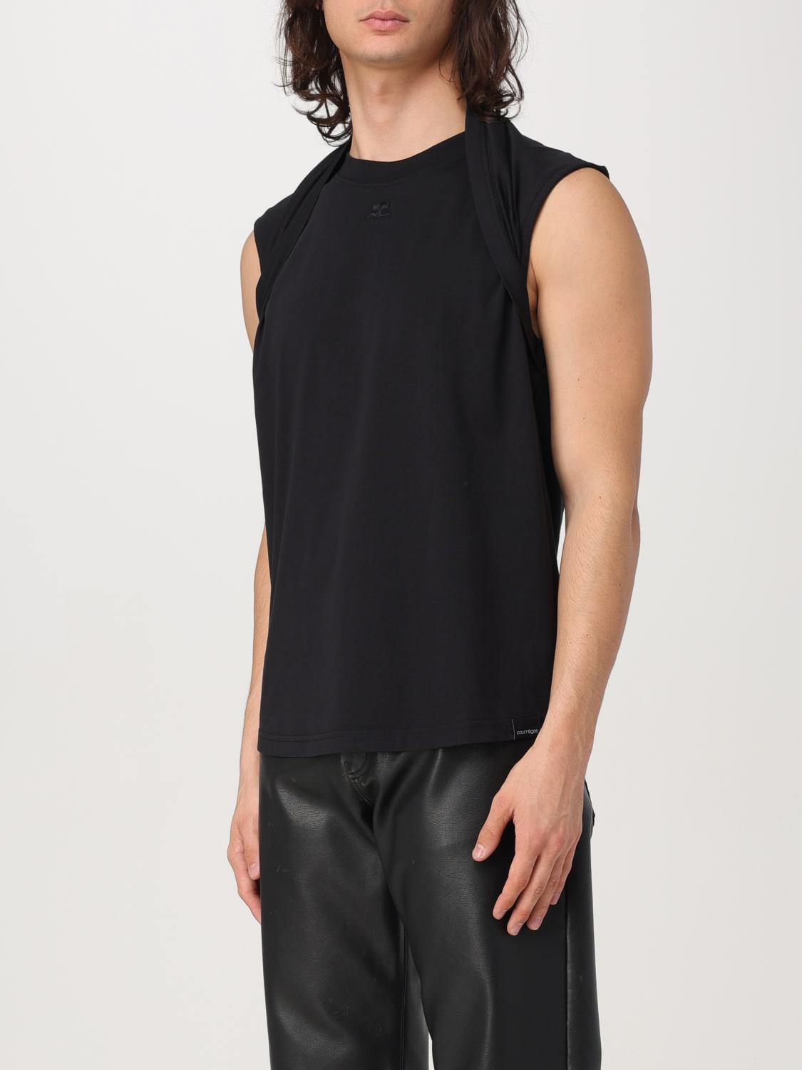 COURRÈGES TANK TOP: Courrèges men's tank top, Black - Img 4