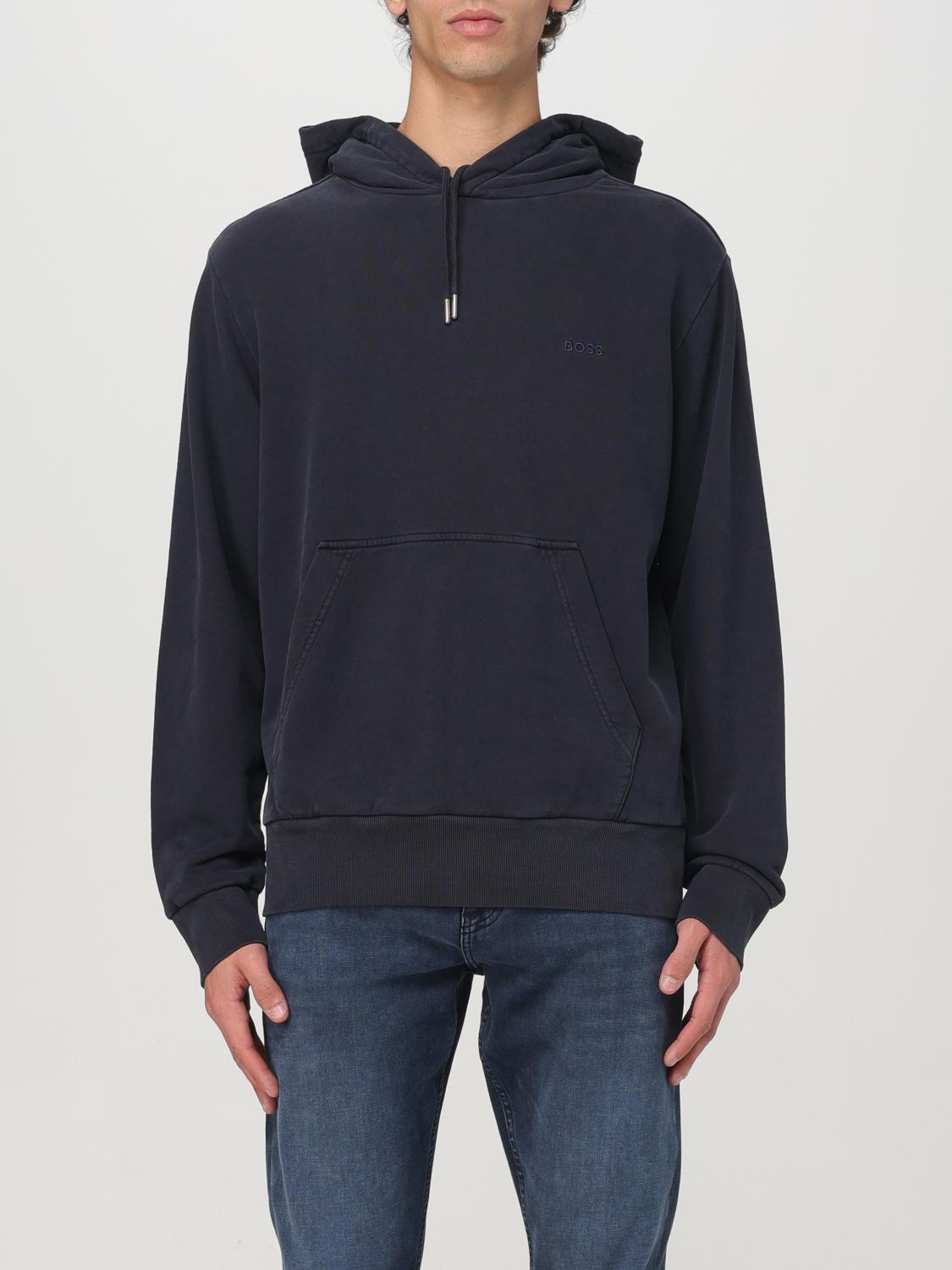 BOSS SWEATSHIRT: Boss men's hoodie, Blue - Img 1