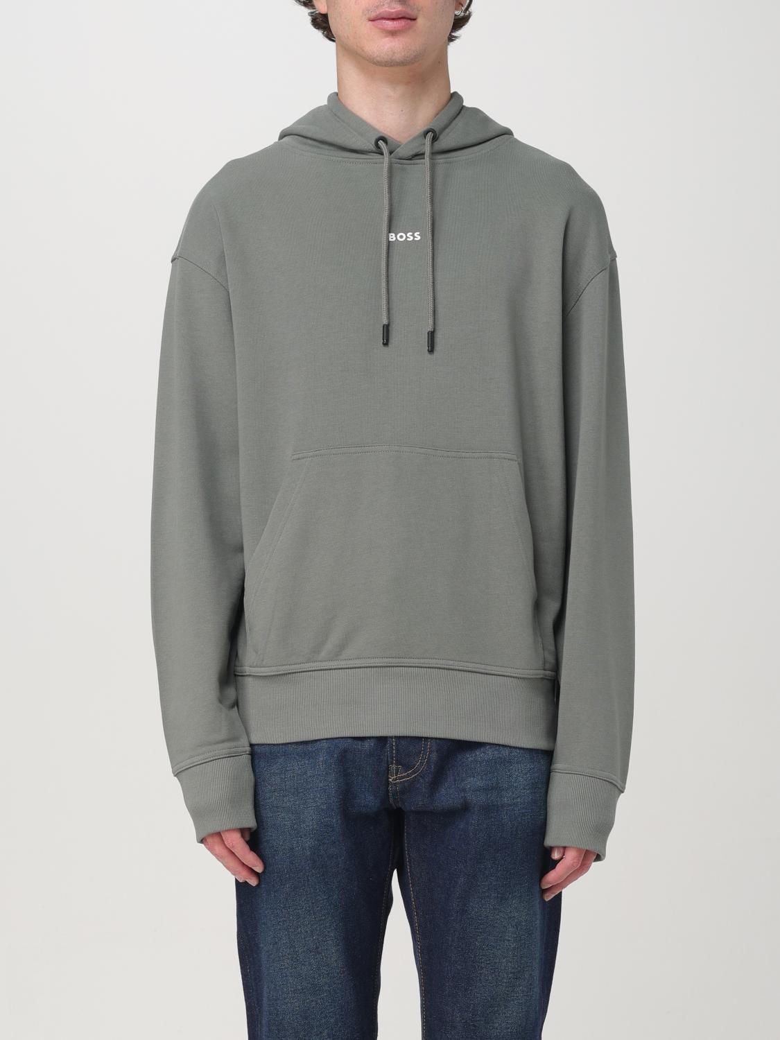 BOSS SWEATSHIRT: Boss men's hoodie, Grey - Img 1