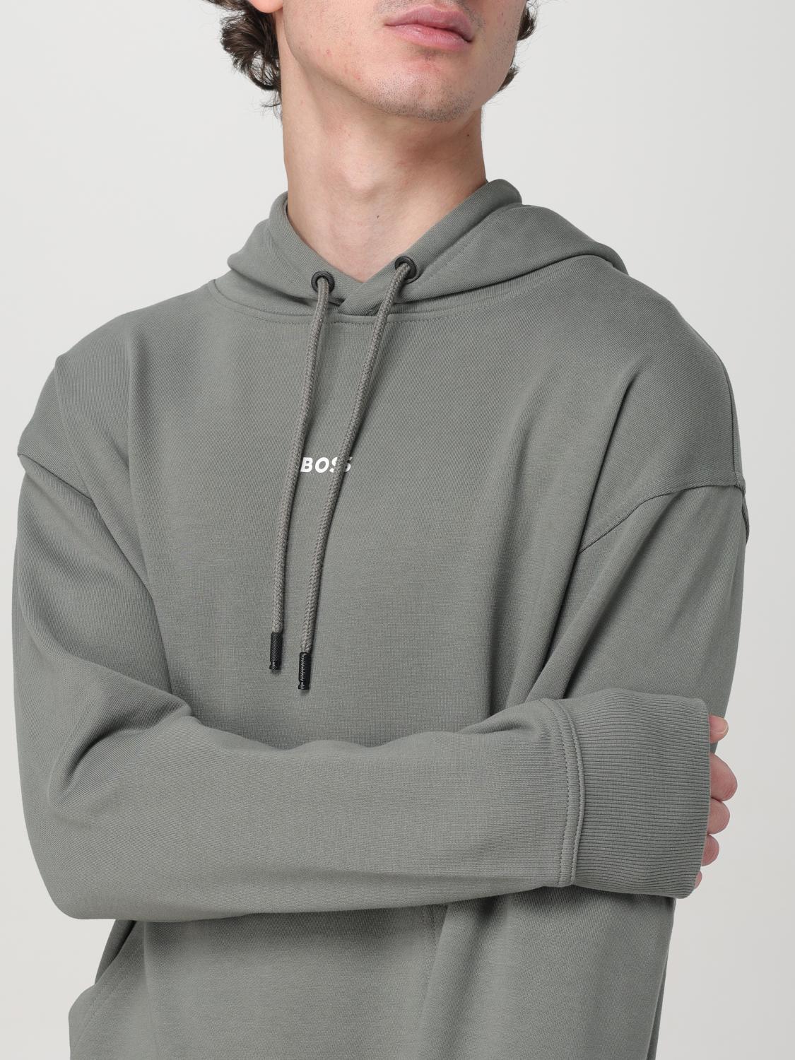 BOSS SWEATSHIRT: Boss men's hoodie, Grey - Img 3