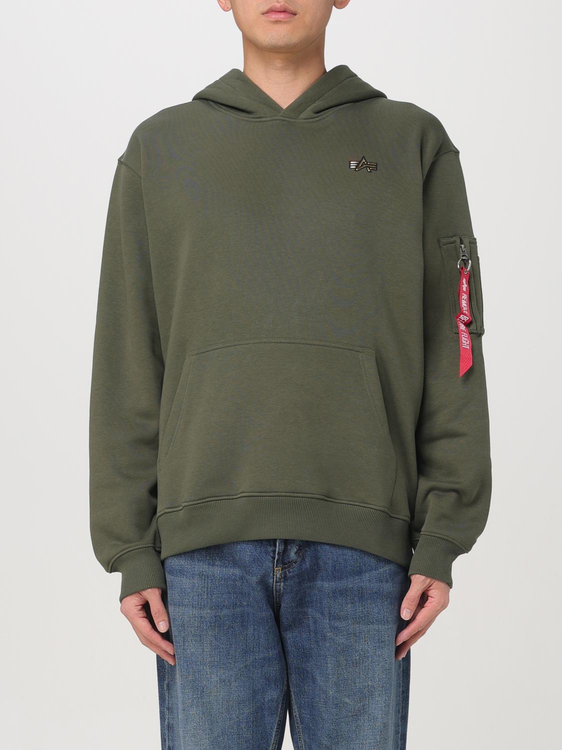 ALPHA INDUSTRIES SWEATSHIRT: Pull homme Alpha Industries, Olive - Img 1