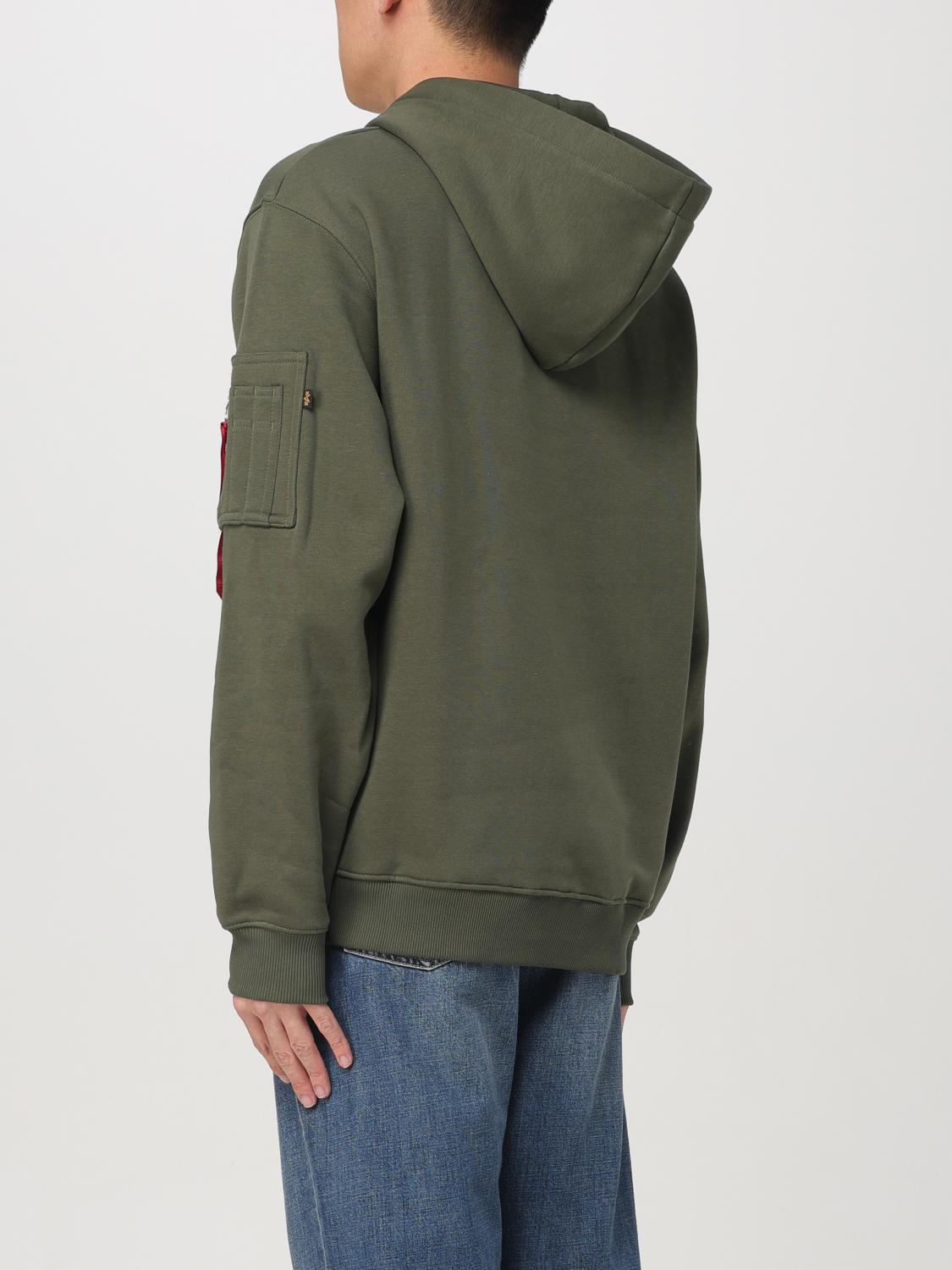 ALPHA INDUSTRIES SWEATSHIRT: Pull homme Alpha Industries, Olive - Img 2