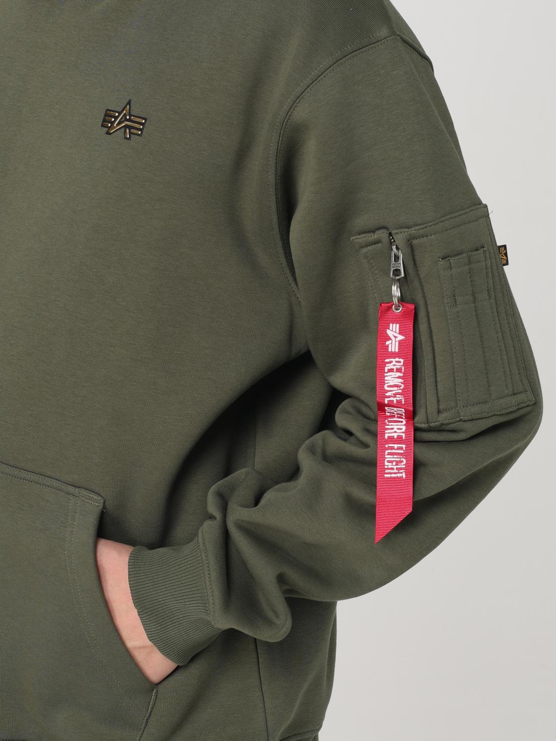 ALPHA INDUSTRIES SWEATSHIRT: Pull homme Alpha Industries, Olive - Img 3