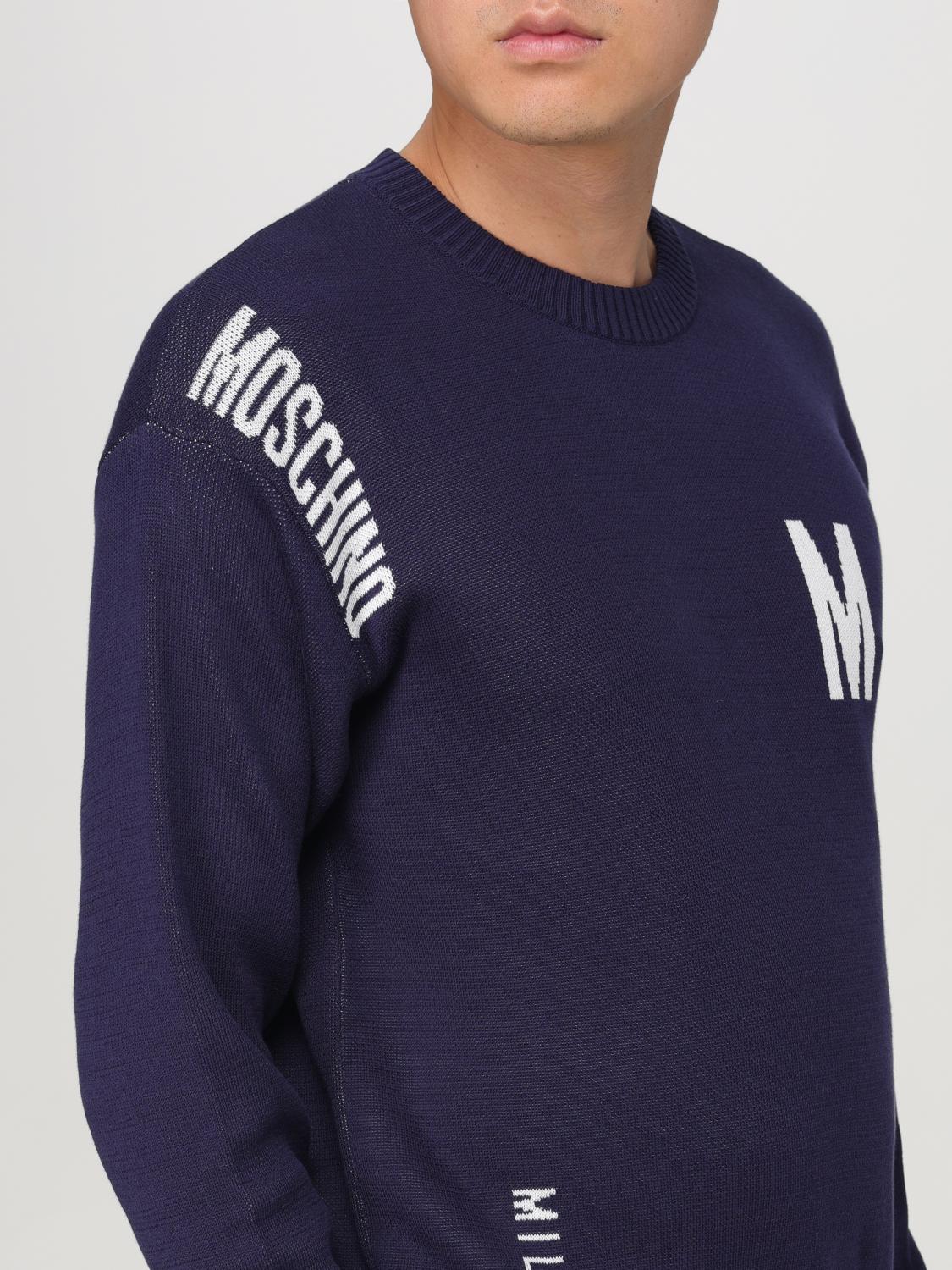 MOSCHINO COUTURE SWEATER: Sweater men Moschino Couture, Blue - Img 5