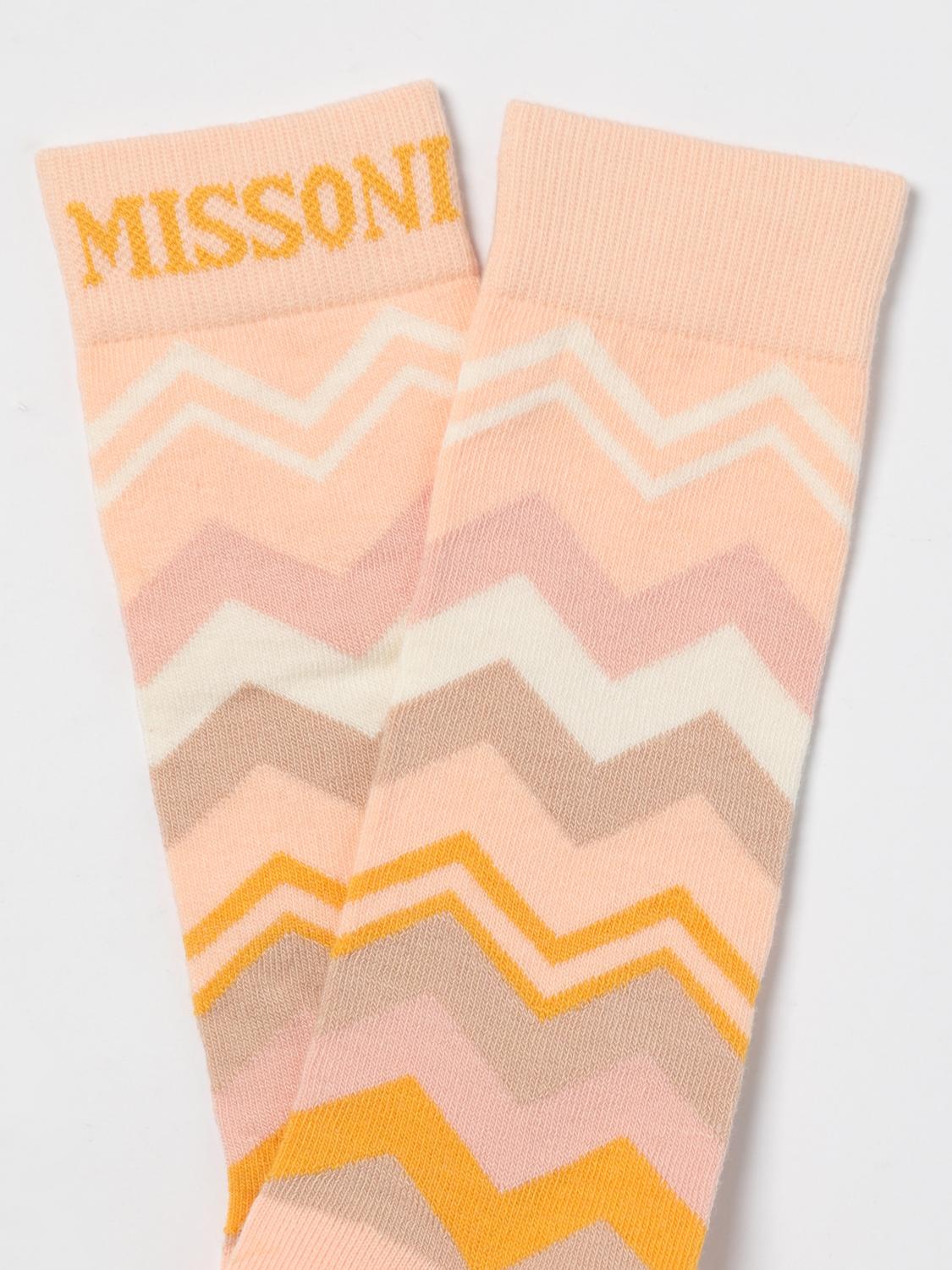 MISSONI CALZE: Calze a zig zag Missoni, Salmone - Img 2