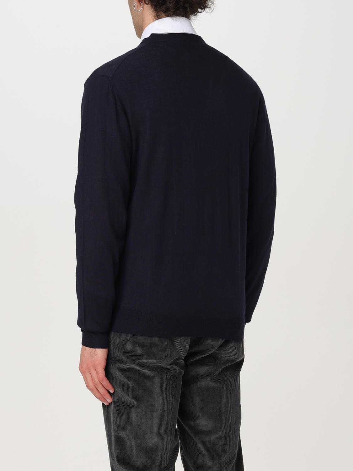 FEDELI SWEATER: Fedeli men's cardigan, Blue - Img 2