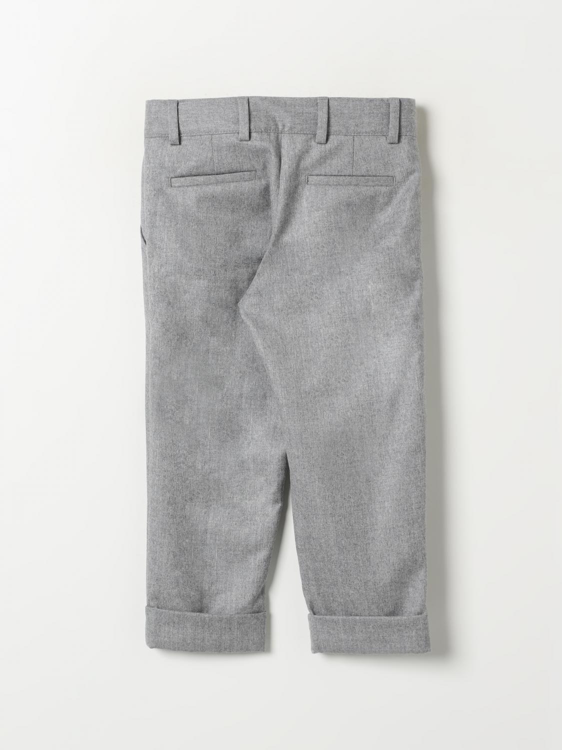 BRUNELLO CUCINELLI PANTS: Pants kids Brunello Cucinelli, Grey - Img 2