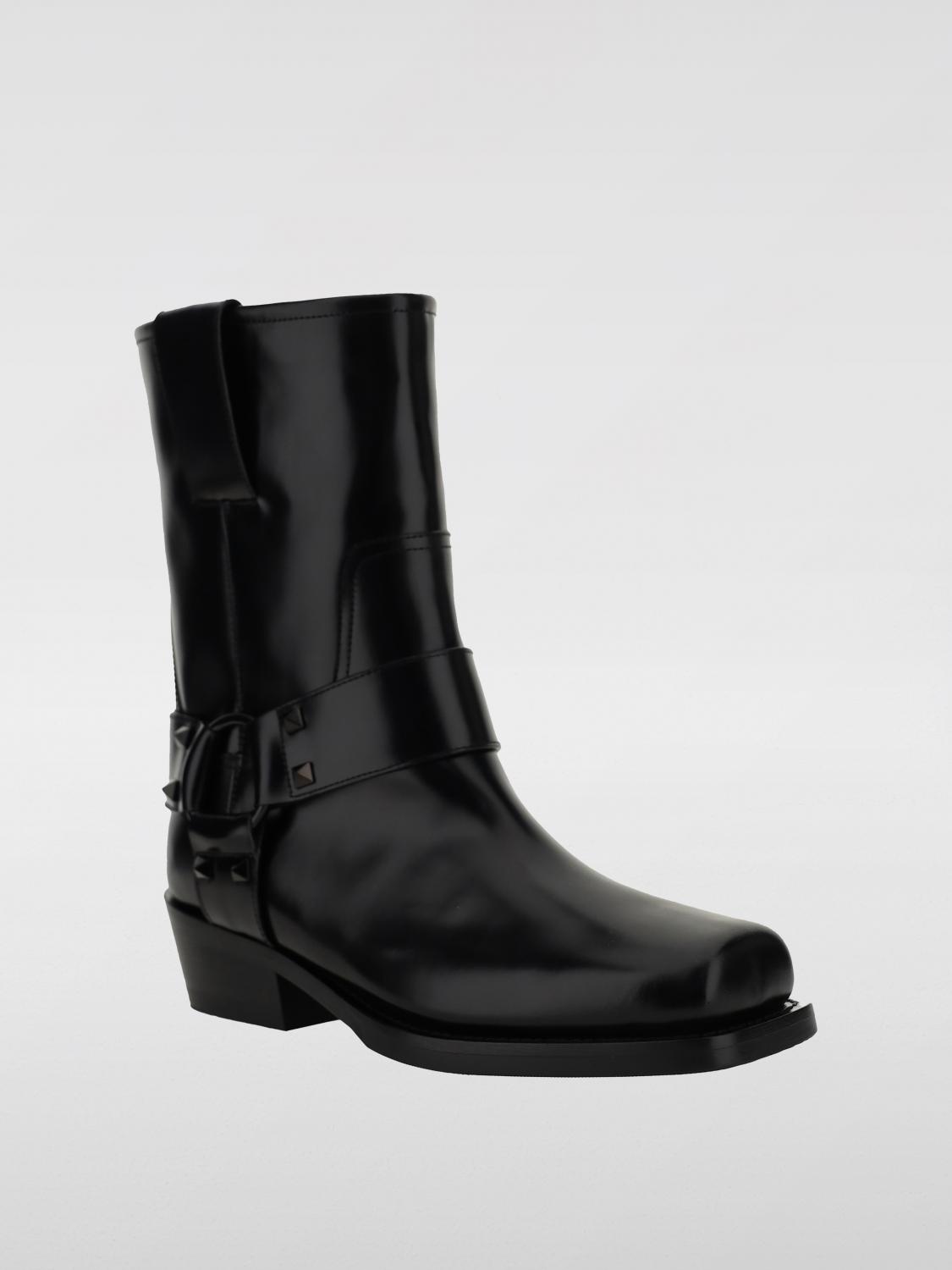 VALENTINO GARAVANI FLAT ANKLE BOOTS: Boots woman Valentino Garavani, Black - Img 2