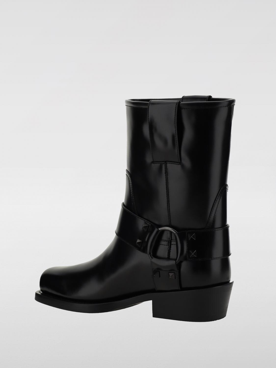 VALENTINO GARAVANI FLAT ANKLE BOOTS: Boots woman Valentino Garavani, Black - Img 3