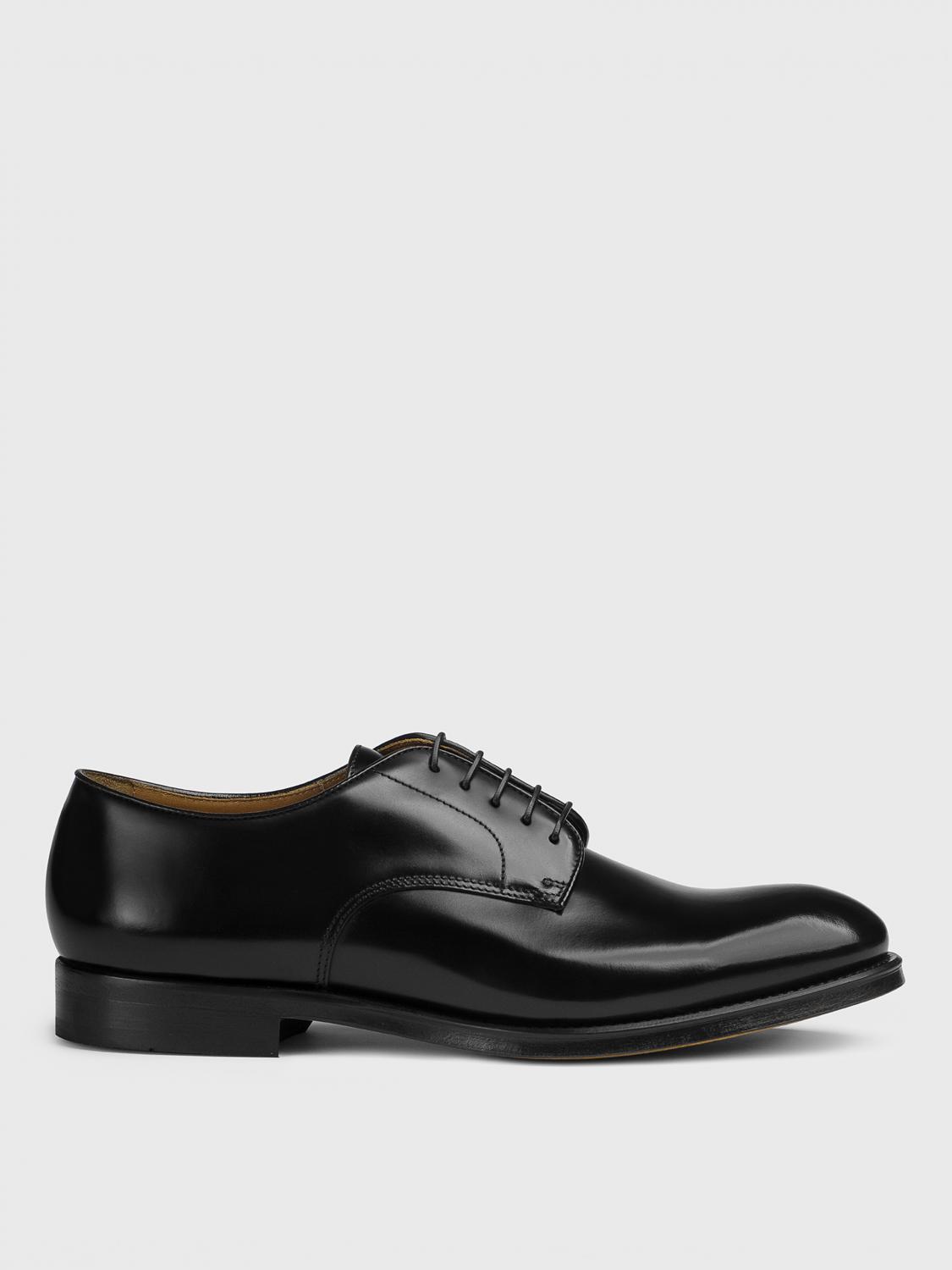 DOUCAL'S SCARPE STRINGATE: Oxford Doucal's in pelle spazzolata , Nero - Img 1