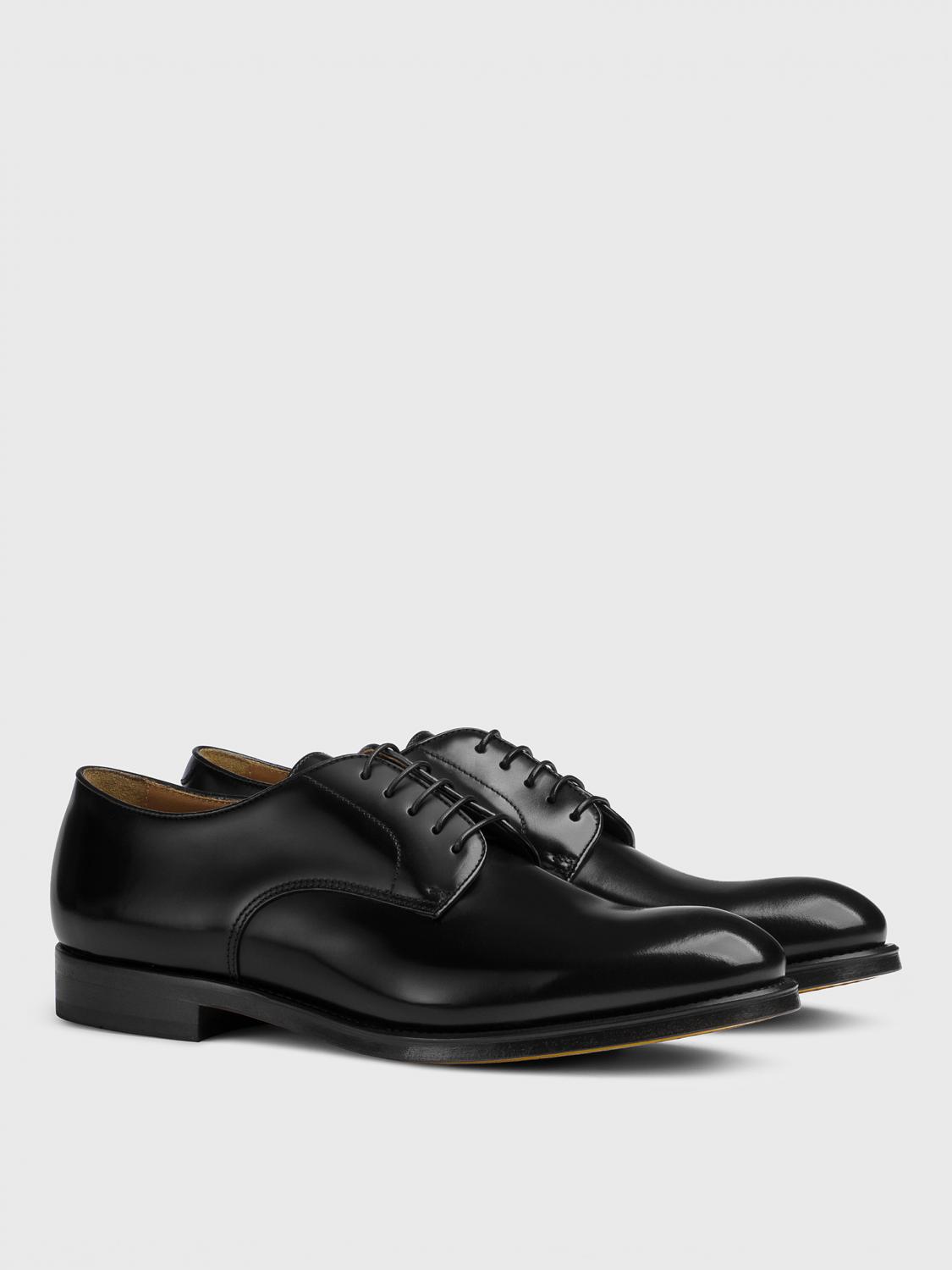 DOUCAL'S SCARPE STRINGATE: Oxford Doucal's in pelle spazzolata , Nero - Img 2