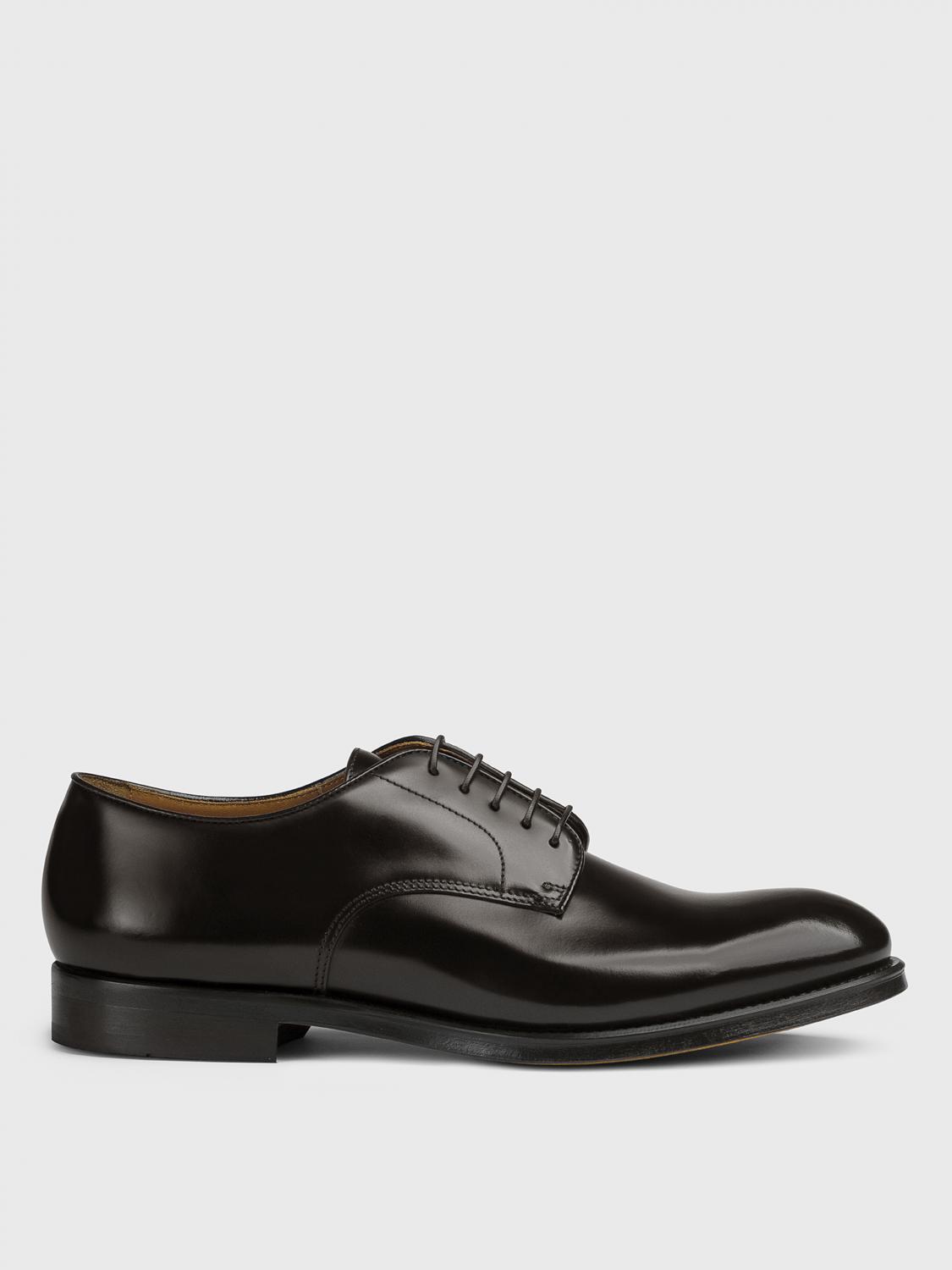 DOUCAL'S SCARPE STRINGATE: Oxford Doucal's in pelle spazzolata , Moro - Img 1