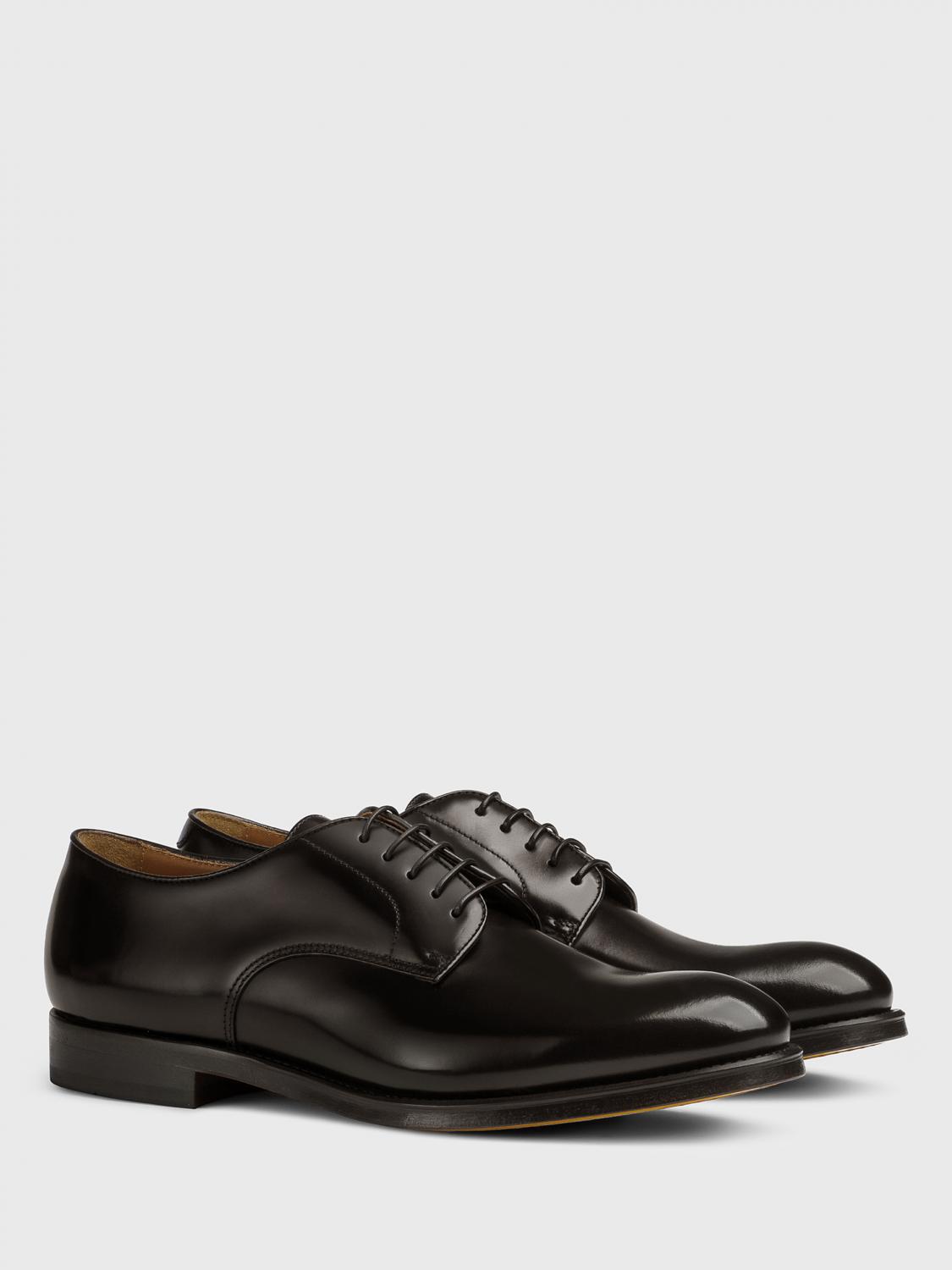 DOUCAL'S SCARPE STRINGATE: Oxford Doucal's in pelle spazzolata , Moro - Img 2