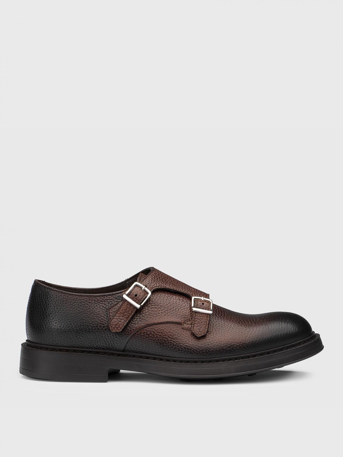 DOUCAL'S MOCASSINI: Monk Strap Doucal's in pelle a grana , Marrone - Img 1