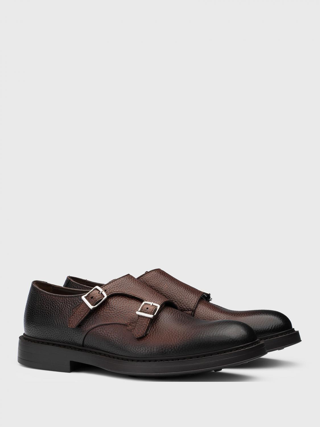 DOUCAL'S MOCASSINI: Monk Strap Doucal's in pelle a grana , Marrone - Img 2