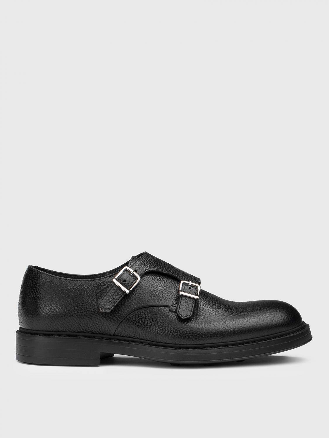 DOUCAL'S MOCASSINI: Monk Strap Doucal's in pelle a grana , Antracite - Img 1