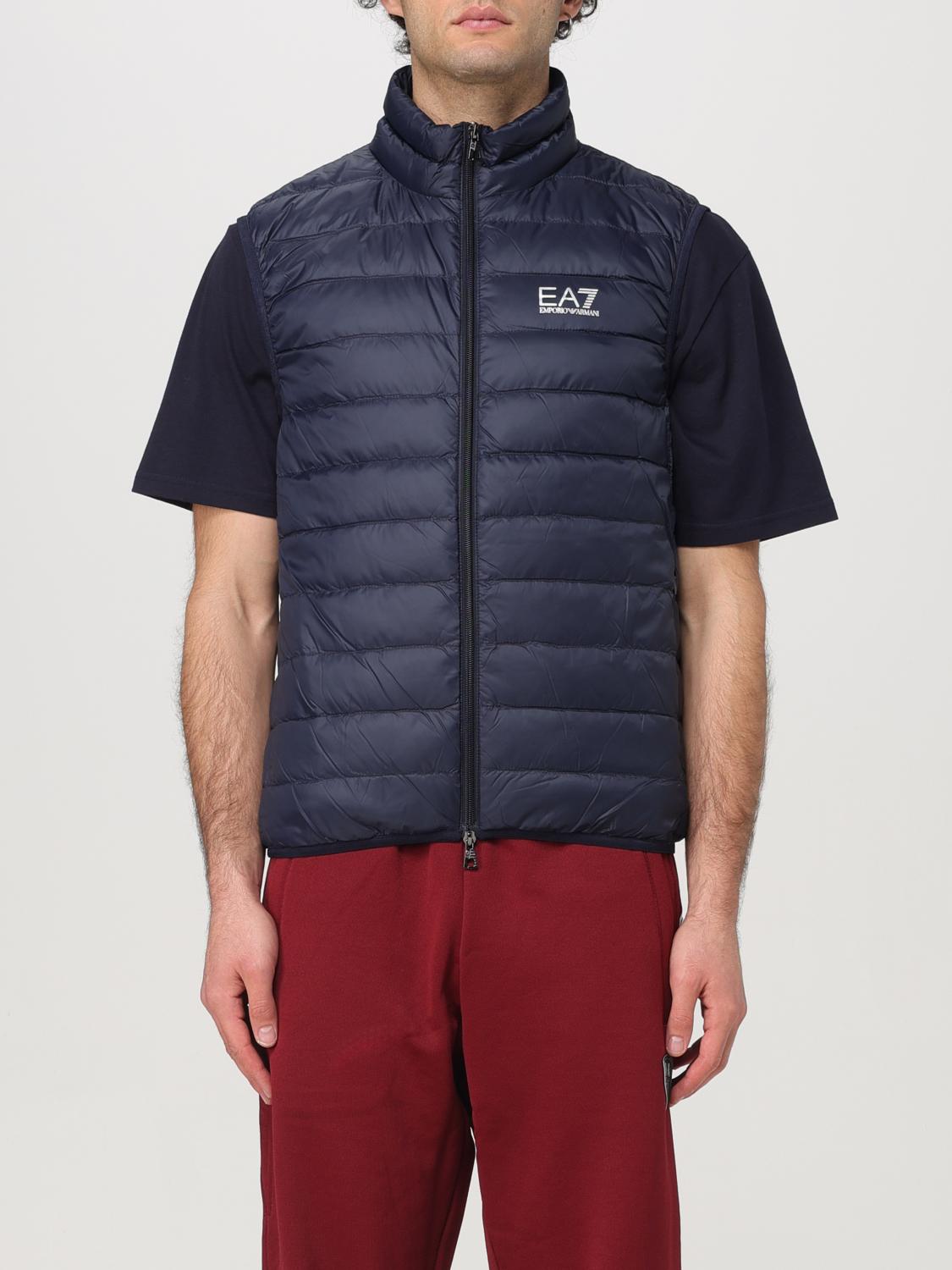 EA7 GILET: Gilet EA7 in nylon trapuntato , Blue - Img 1