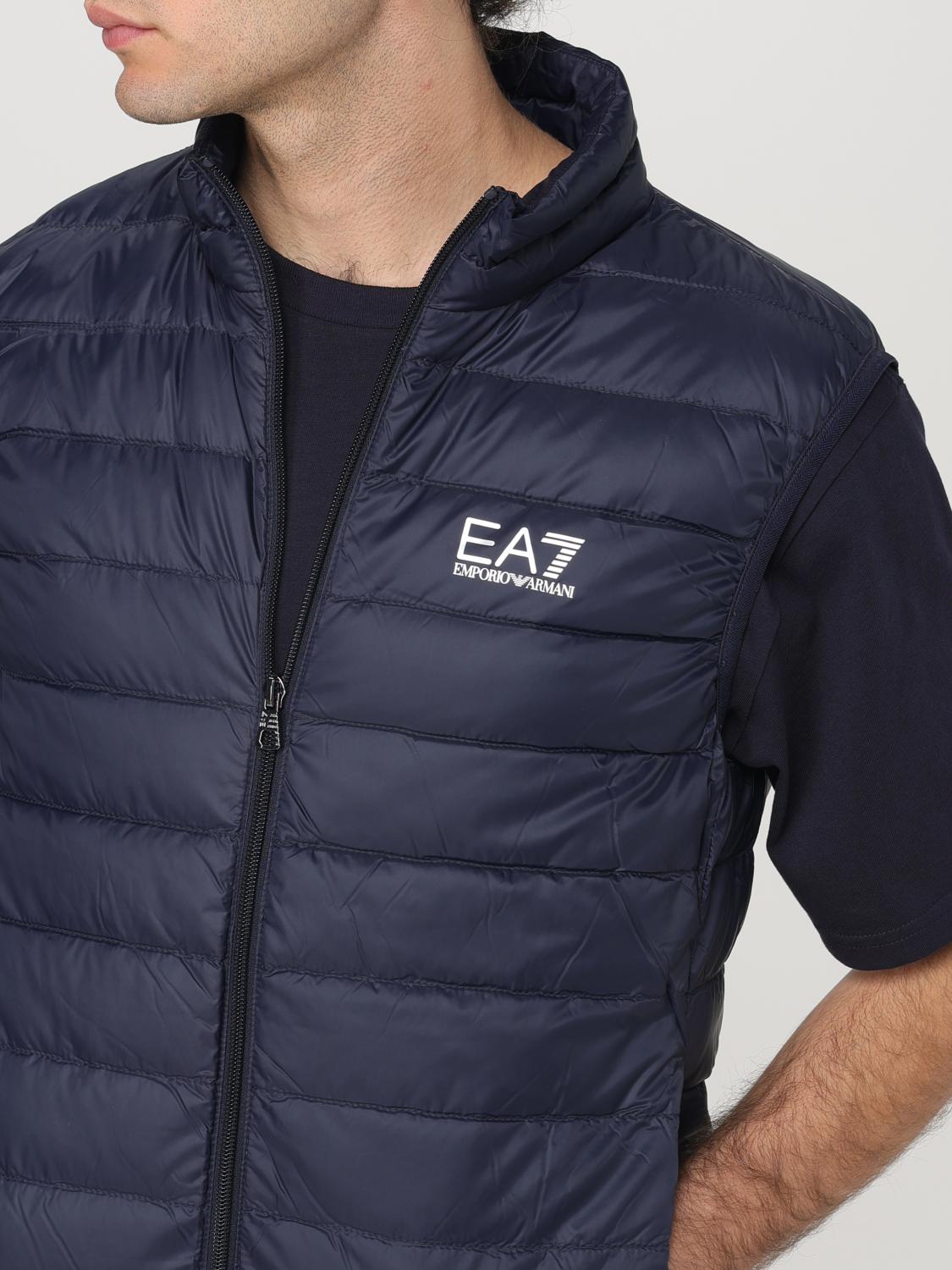 EA7 GILET: Gilet EA7 in nylon trapuntato , Blue - Img 4