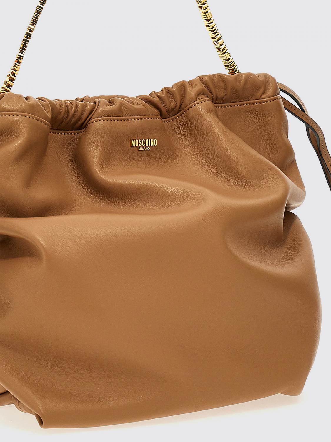 MOSCHINO COUTURE BORSA A SPALLA: Borsa Moschino Couture in pelle , Marrone - Img 3