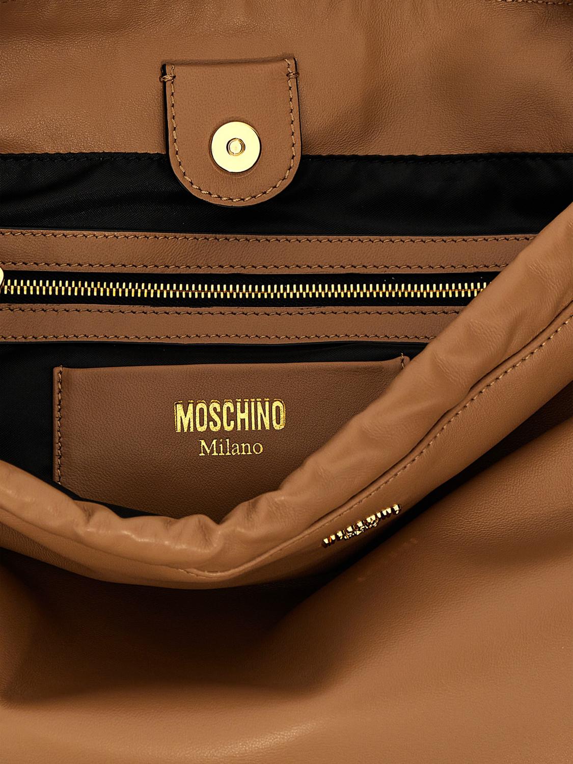 MOSCHINO COUTURE BORSA A SPALLA: Borsa Moschino Couture in pelle , Marrone - Img 4