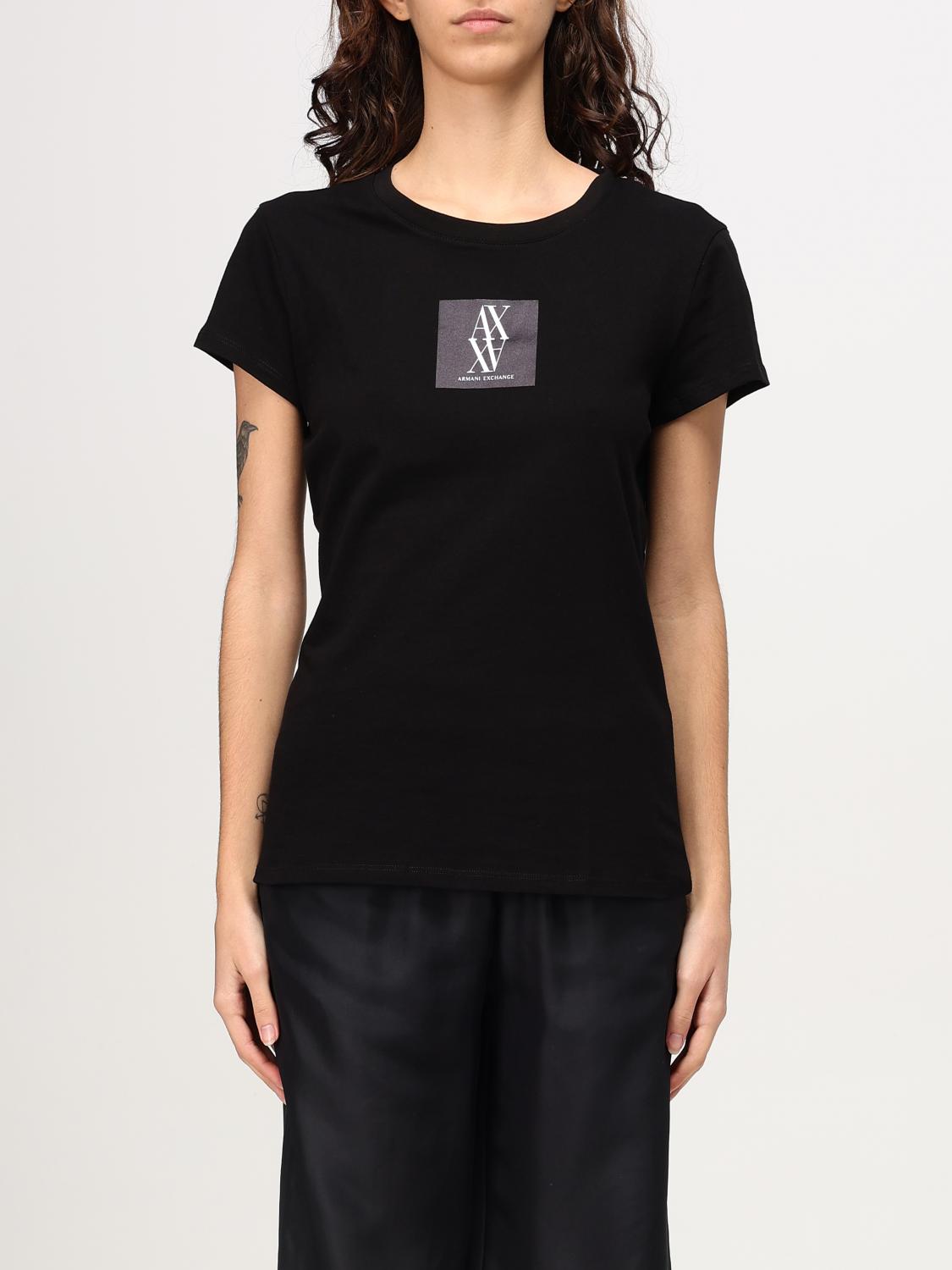 ARMANI EXCHANGE T-SHIRT: T-shirt woman Armani Exchange, Black - Img 1