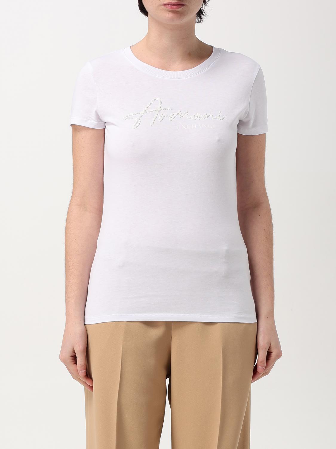 ARMANI EXCHANGE T-SHIRT: T-shirt woman Armani Exchange, White - Img 1