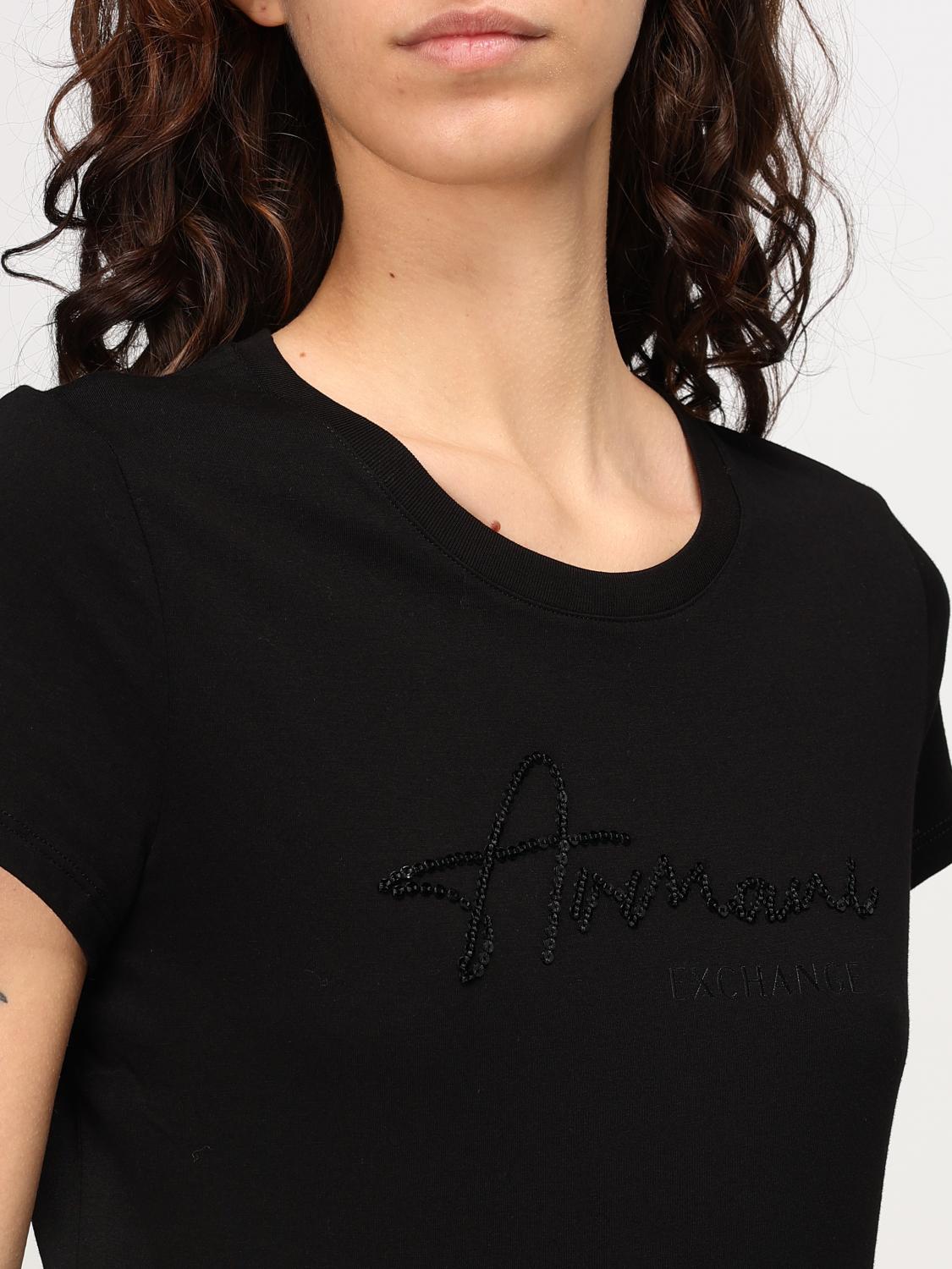 ARMANI EXCHANGE T-SHIRT: T-shirt woman Armani Exchange, Black - Img 3