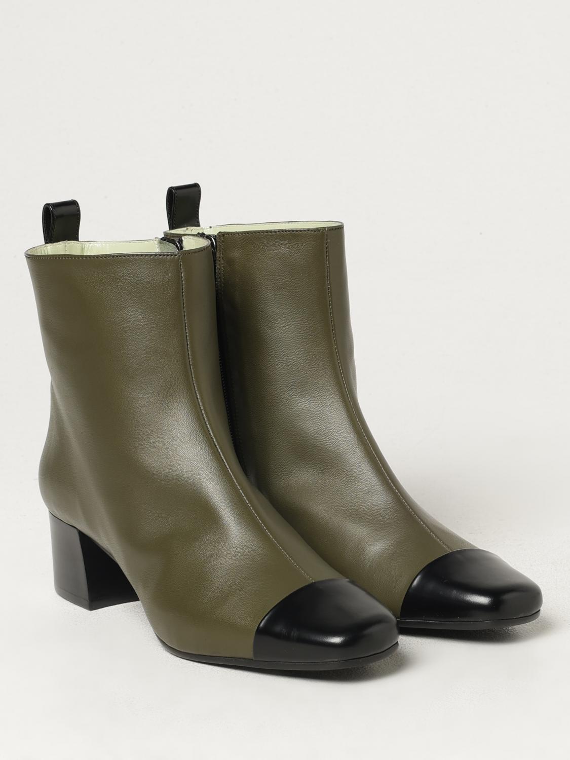 CAREL PARIS FLAT ANKLE BOOTS: Flat ankle boots woman Carel Paris, Kaki - Img 2