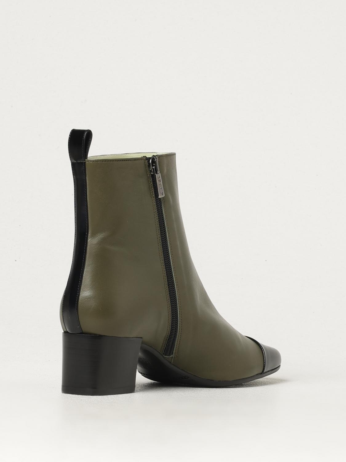 CAREL PARIS FLAT ANKLE BOOTS: Flat ankle boots woman Carel Paris, Kaki - Img 3