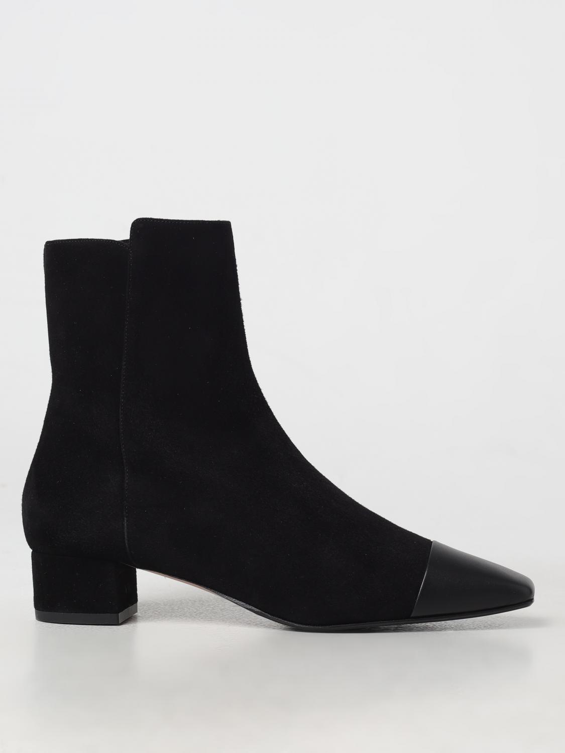 AQUAZZURA FLAT ANKLE BOOTS: Flat ankle boots woman Aquazzura, Black - Img 1