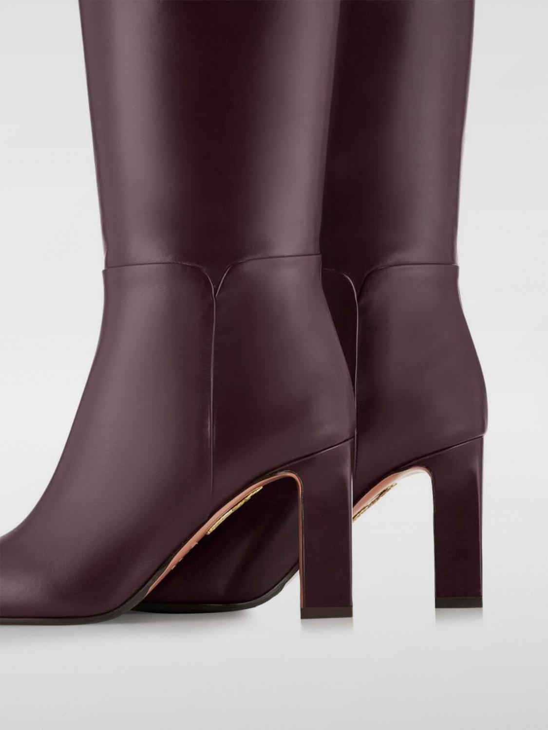 AQUAZZURA STIVALI: Stivale Sellier Aquazzura in pelle , Viola - Img 3