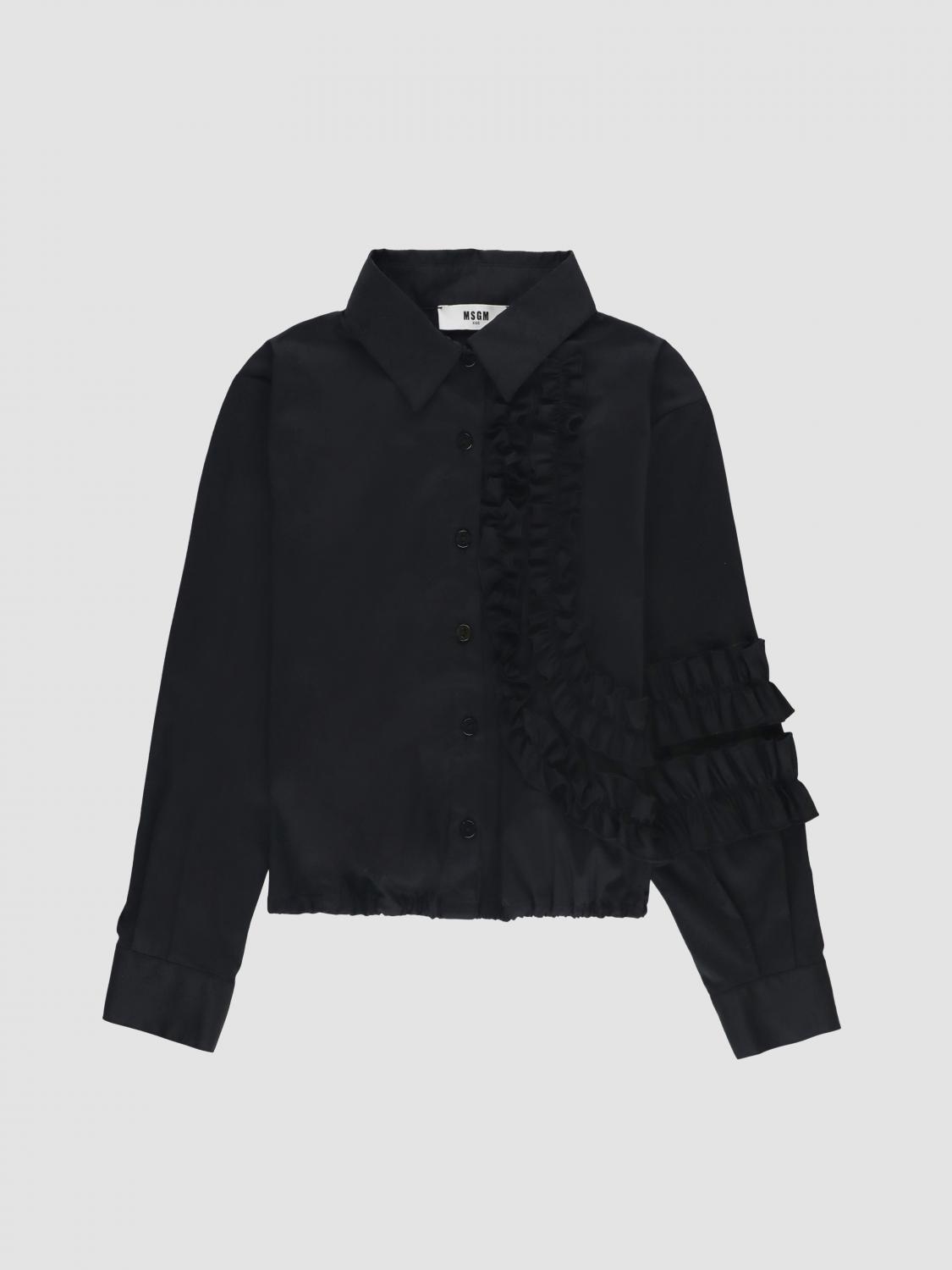 MSGM KIDS SHIRT: Shirt kids MSGM Kids, Black - Img 1